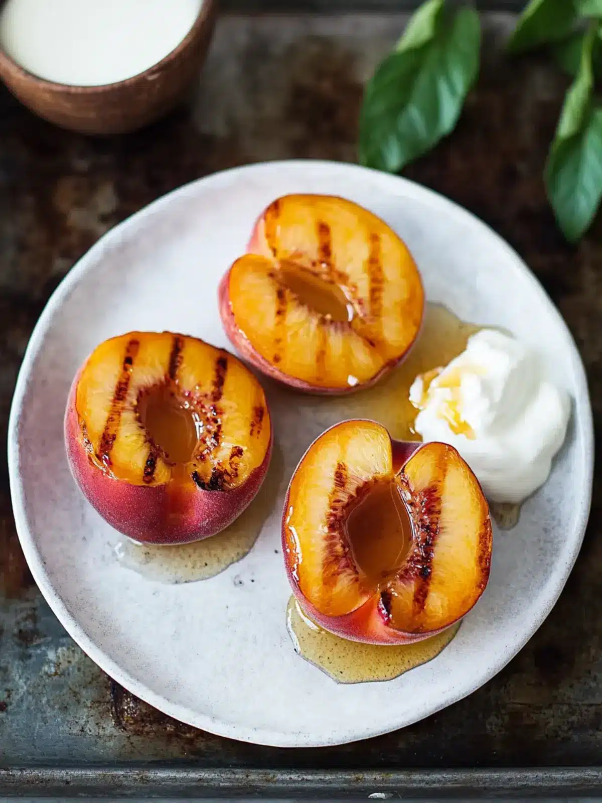 Grilled Peaches With Honey and Yogurt Summer's Sweetest Treat 3 Grilled Peaches With Honey and Yogurt