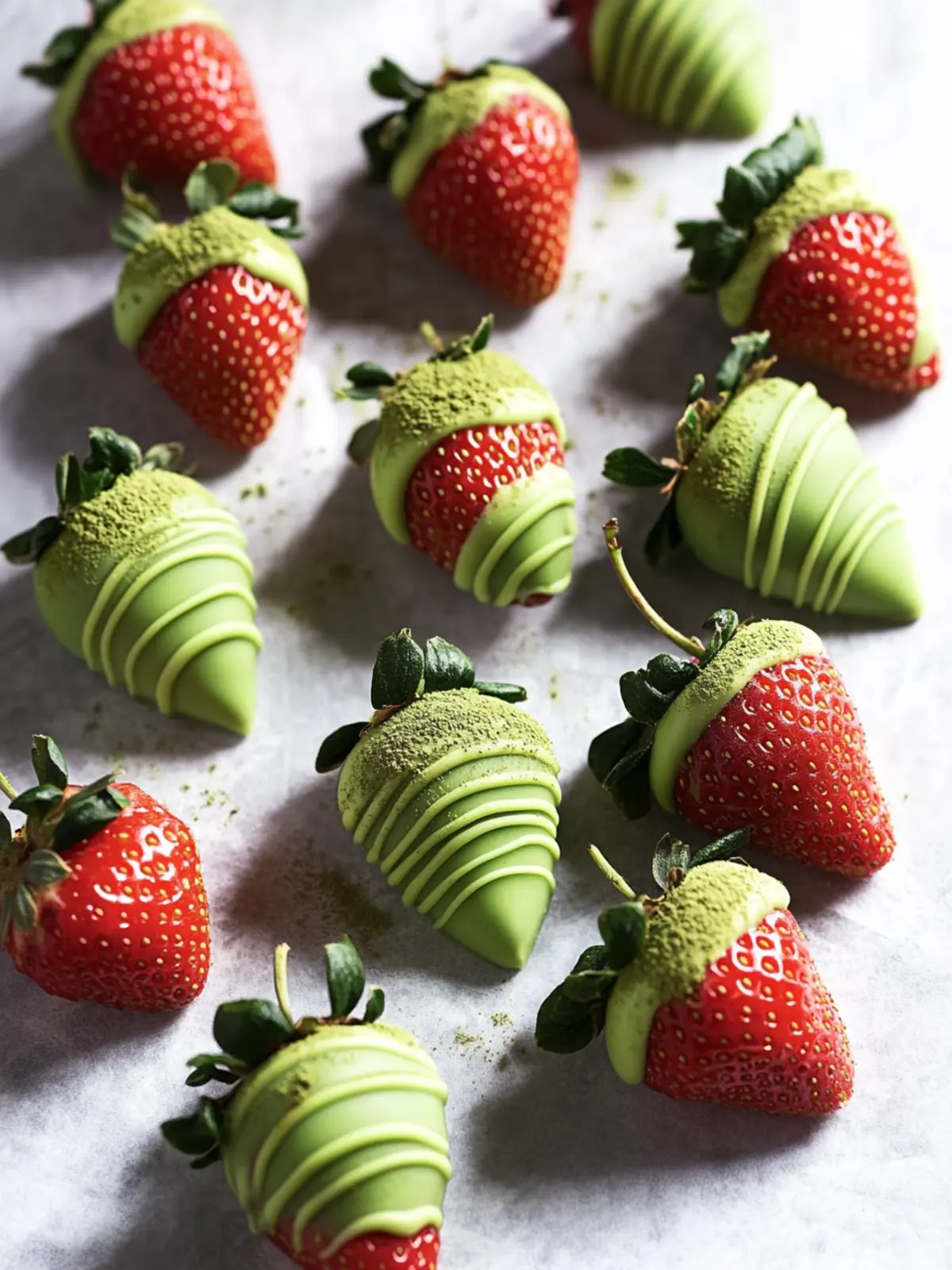 Delicious Matcha-Covered Strawberries: A Sweet Romantic Treat 2 Matcha-Covered Strawberries