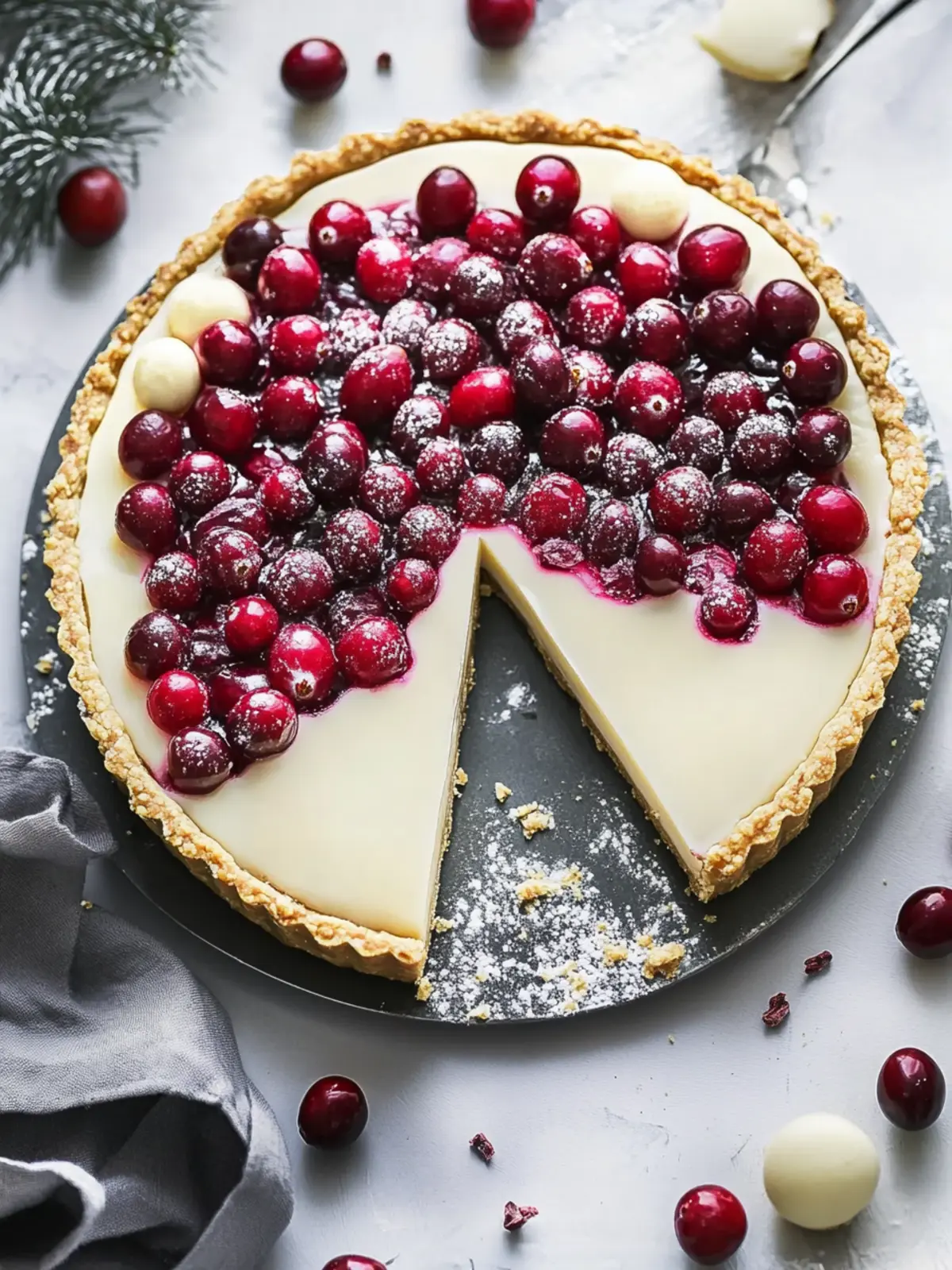 Irresistible No-Bake Cranberry White Chocolate Tart Delight 3 Cranberry White Chocolate Tart
