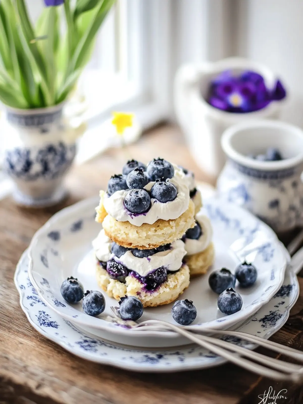 Irresistible Blueberry Shortcakes with Tangy Lemon Glaze 4 Blueberry Shortcakes