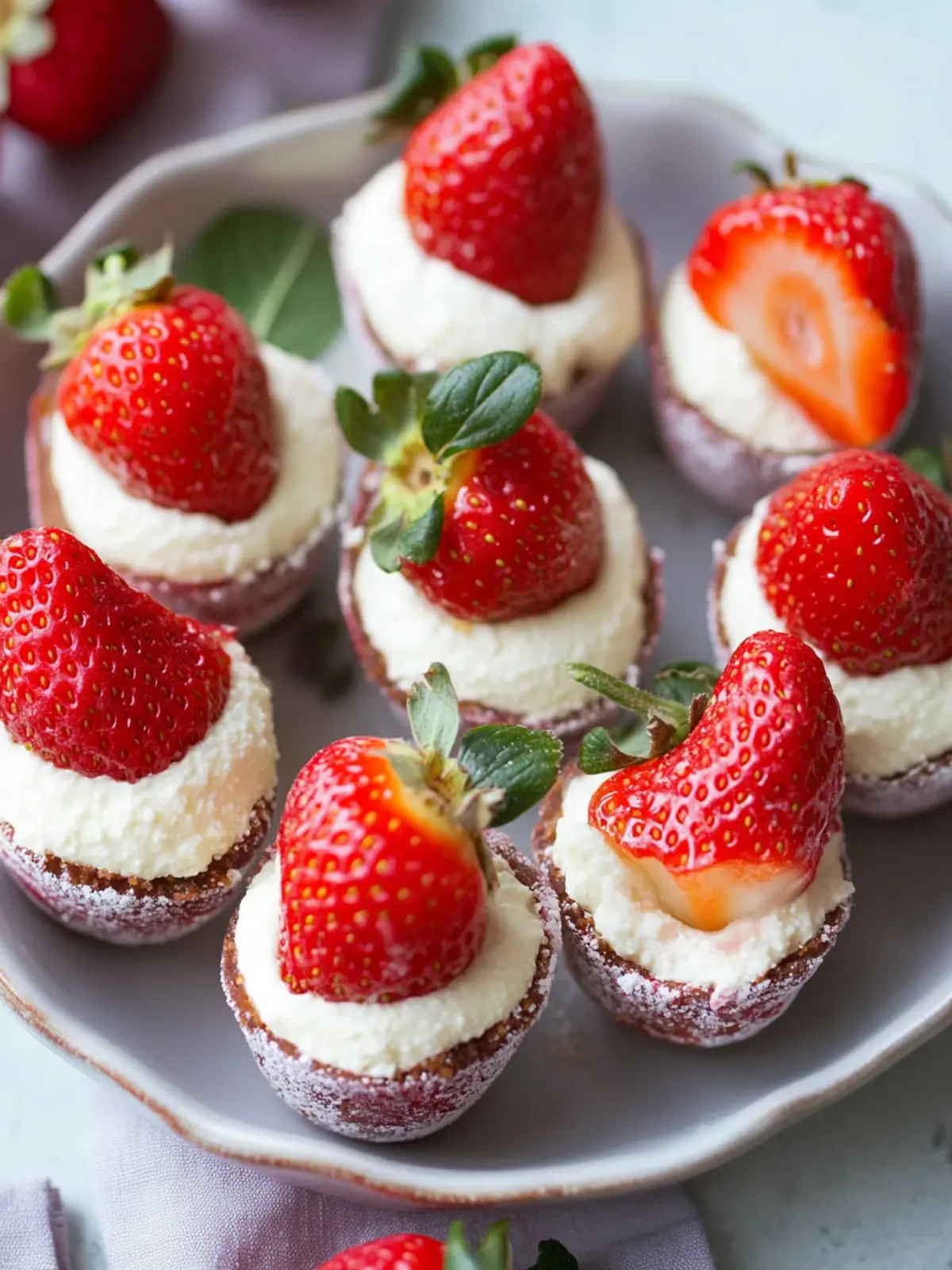 Gluten-Free No-Bake Cheesecake Stuffed Strawberries Bliss 3 gluten-free-no-bake-cheesecake-stuffed-strawberries-