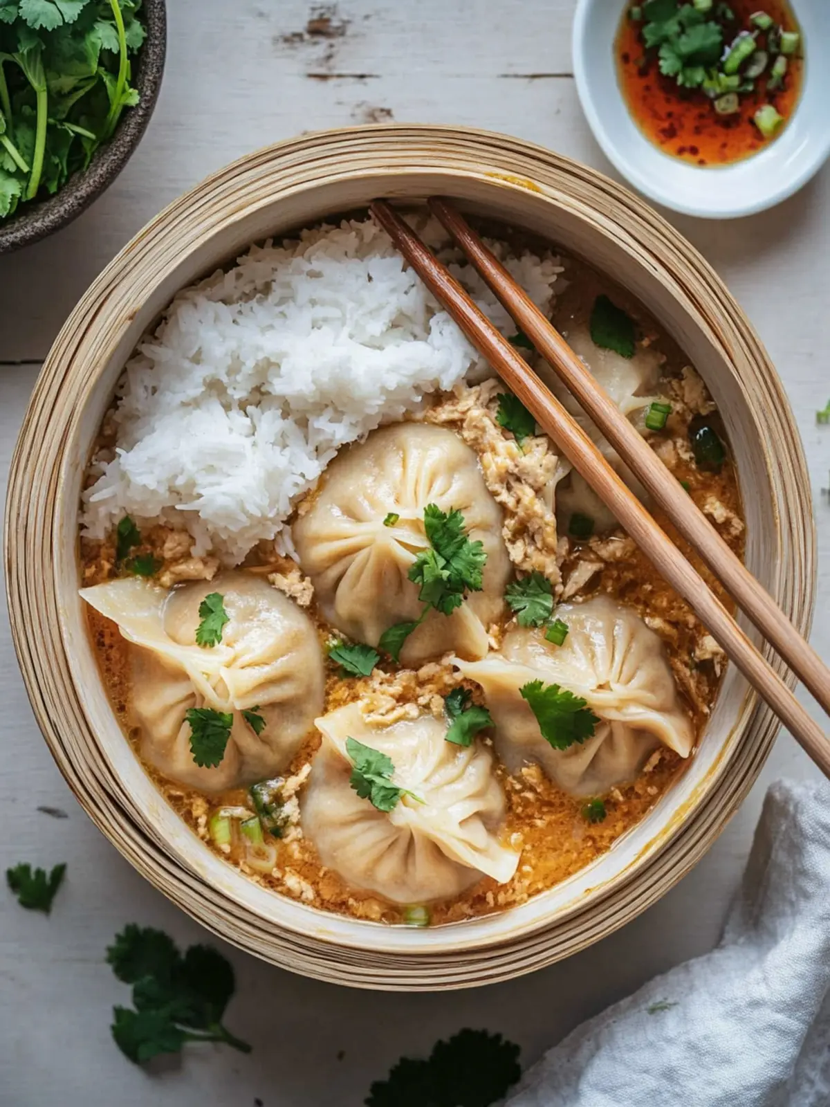 Viral Dumpling Bake in Creamy Red Curry Bliss 3 Dumpling Bake