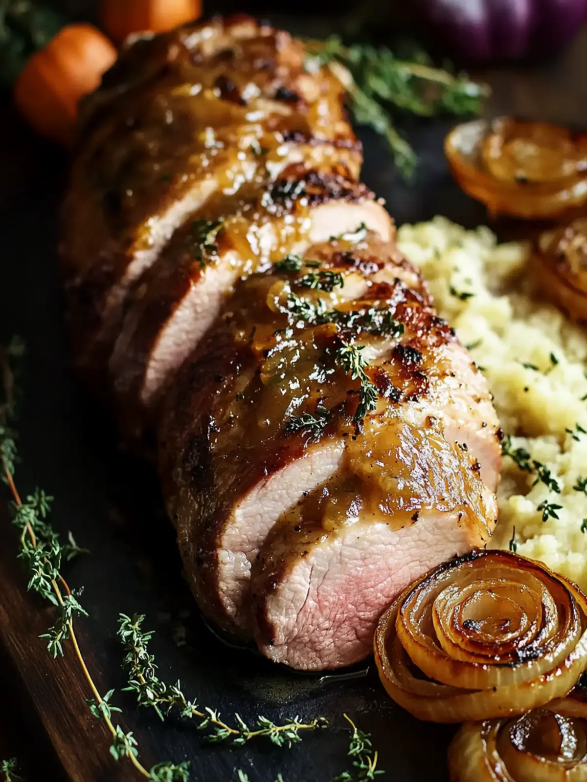 Maple Mustard Pork Tenderloin with Caramelized Onion Bliss 3 Maple Mustard Pork Tenderloin with Glorious Caramelized Onions