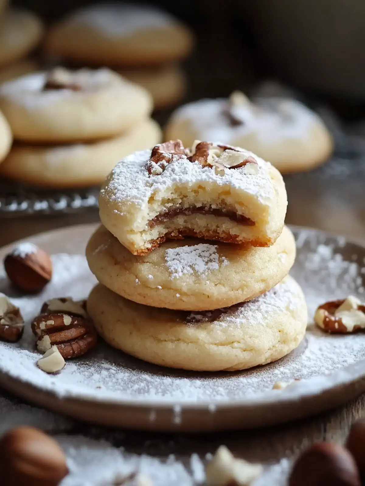 Delicious Folded Hazelnut Cookies with Nutella Bliss 3 Folded Hazelnut Cookies