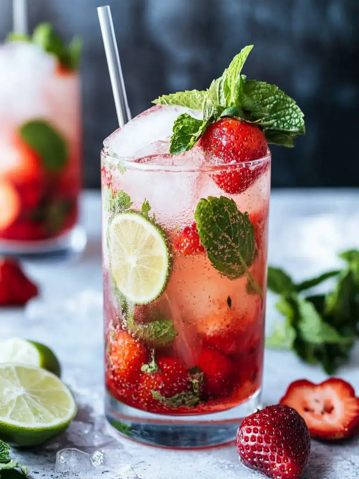Delightful Strawberry Mojito Recipe with Fresh Strawberries! 4 Strawberry Mojito Recipe with Fresh Strawberries!