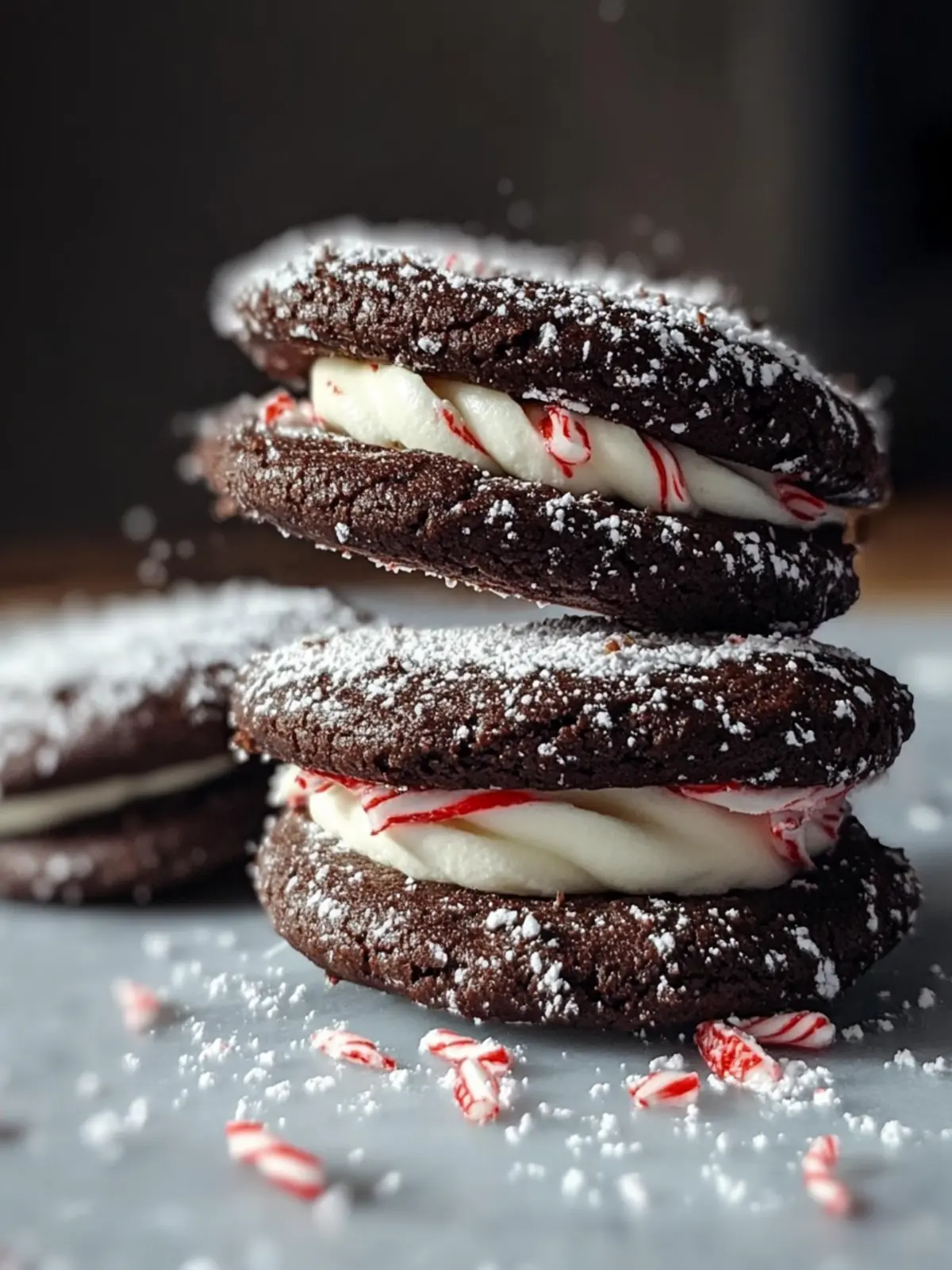 Chocolate Peppermint Sandwich Cookies for Cozy Holiday Cheers 2 Chocolate Peppermint Sandwich Cookies
