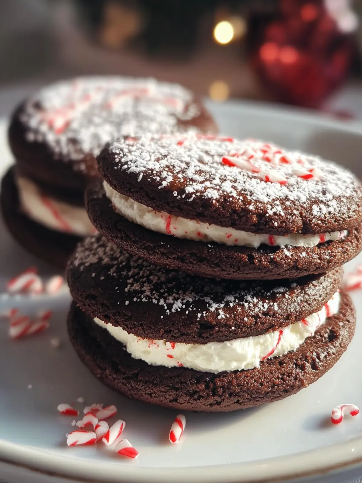 Chocolate Peppermint Sandwich Cookies for Cozy Holiday Cheers 4 Chocolate Peppermint Sandwich Cookies