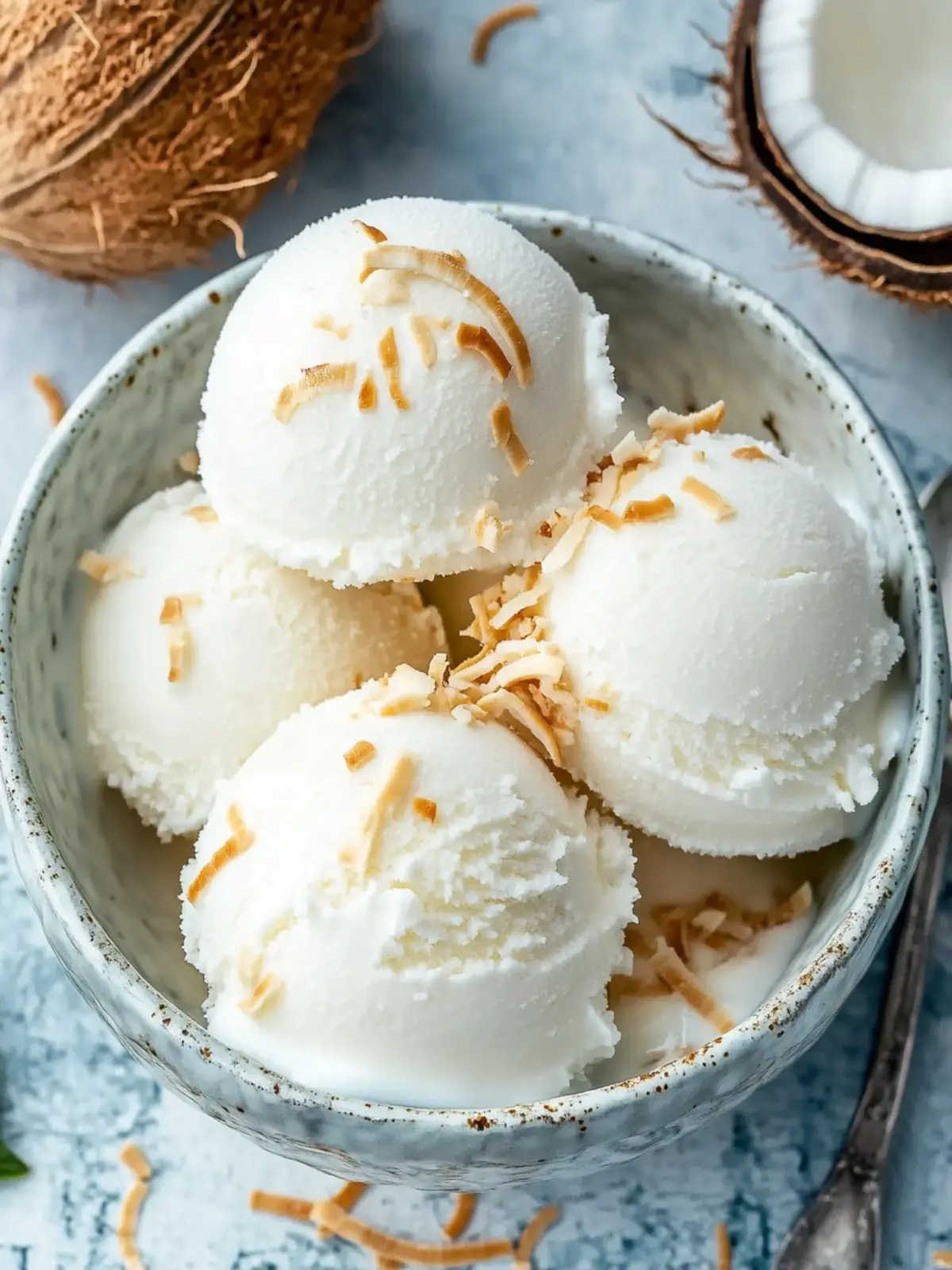 Creamy Coconut Sorbet: Your Tropical Escape at Home 4 Coconut Sorbet