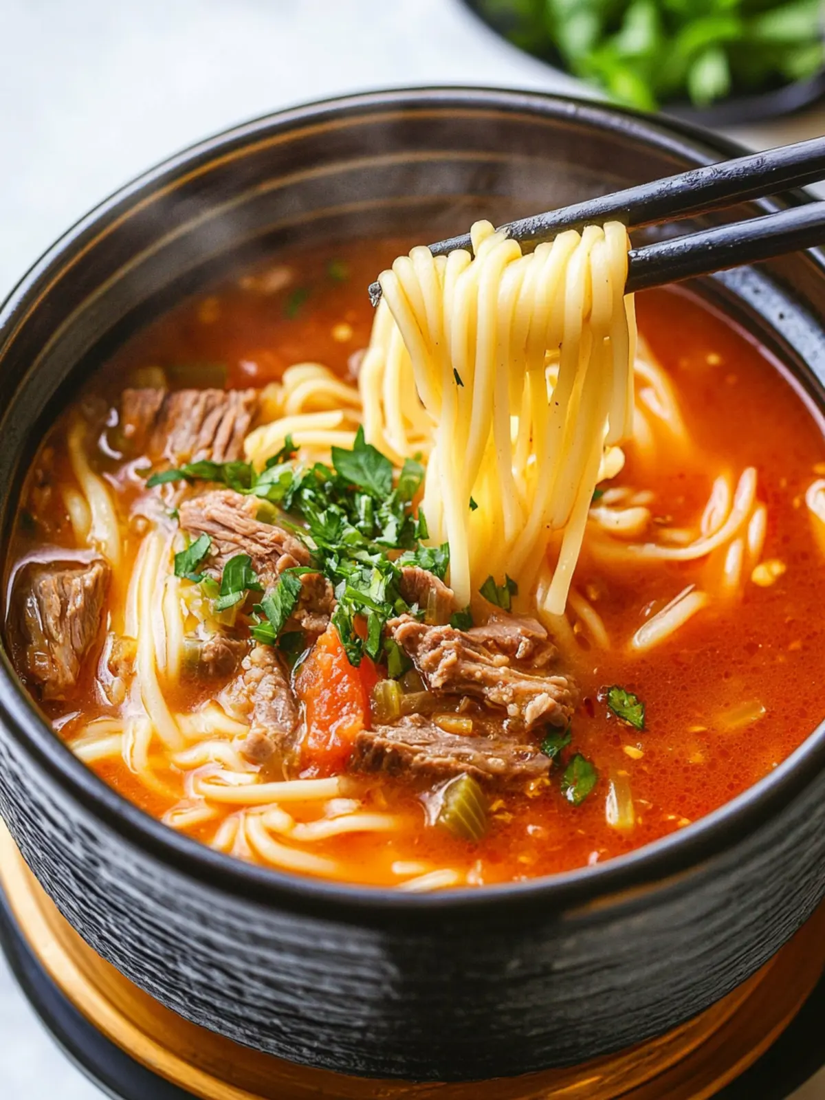 Hearty Easy Tomato Beef Noodle Soup in One Pot 4 Easy Tomato Beef Noodle Soup