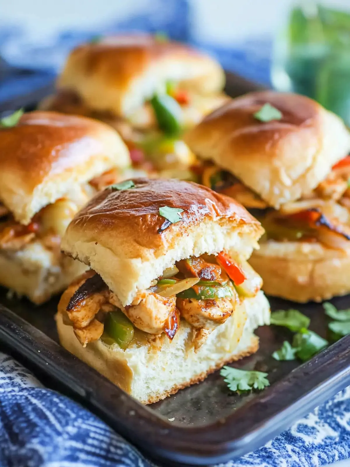 Chipotle Lime Chicken Fajita Sliders for Your Next Game Night 4 Chipotle Lime Chicken Fajita Sliders