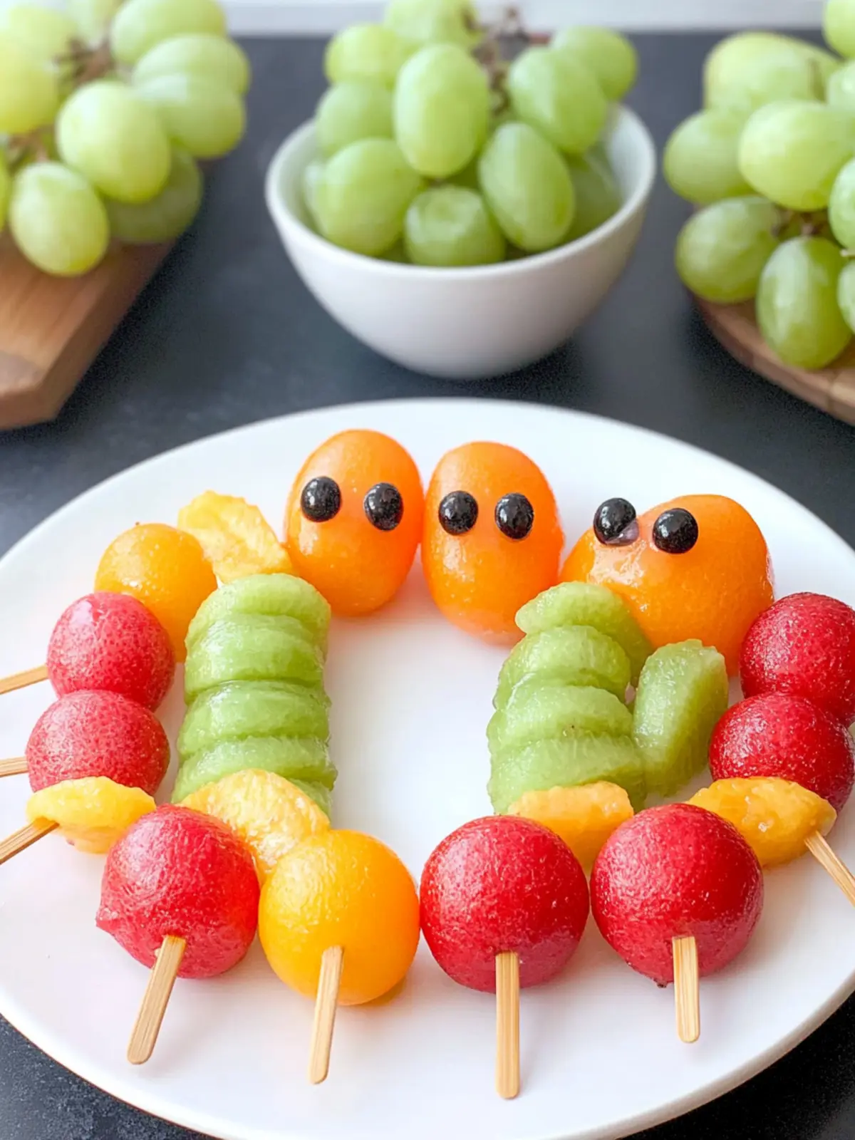 Caterpillar Fruit Kabobs: Fun, Healthy Snacks Kids Love 2 Caterpillar Fruit Kabobs