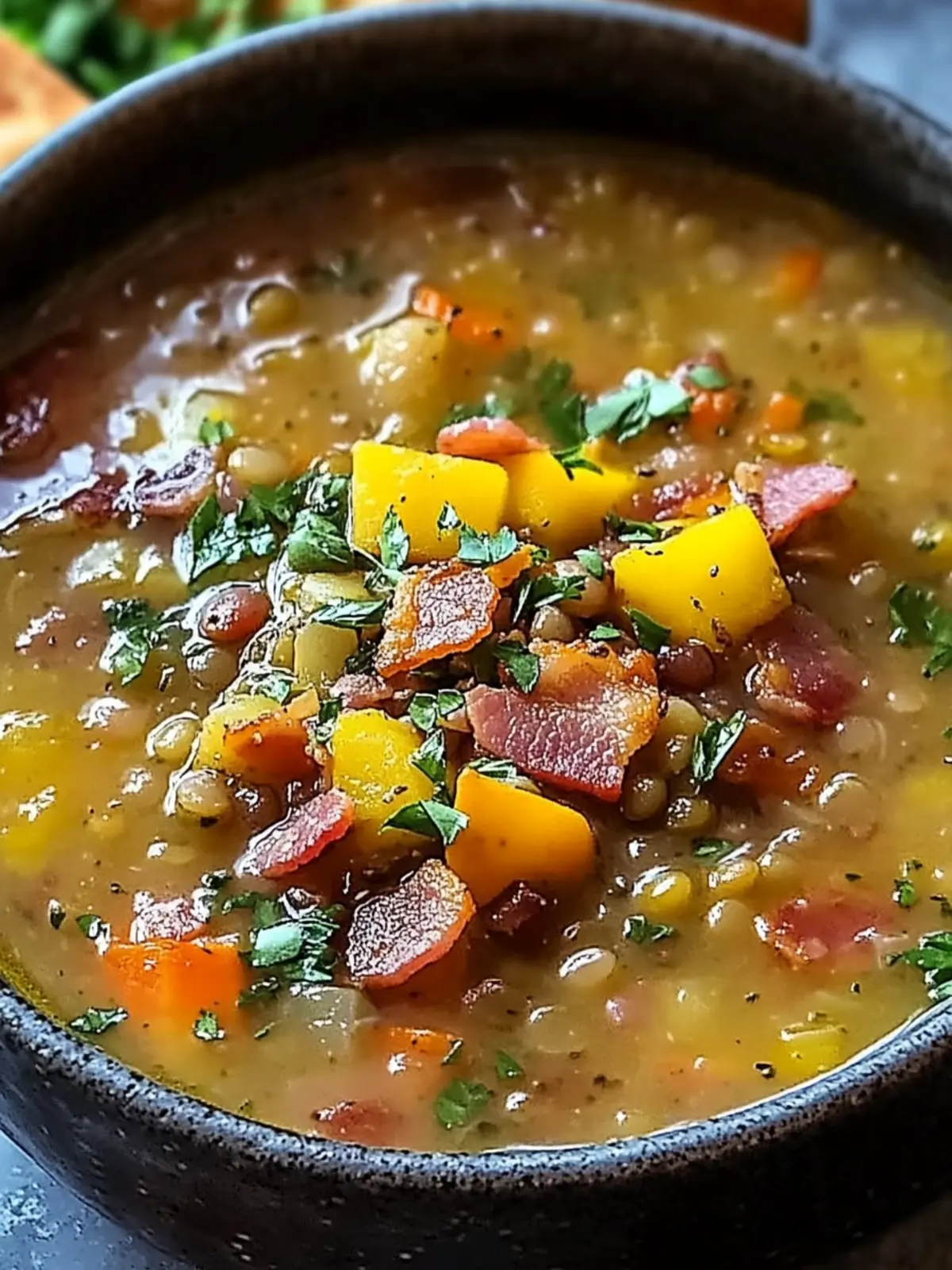 Cozy Up with French Lentil Bacon Soup for Ultimate Comfort 2 French Lentil Bacon Soup