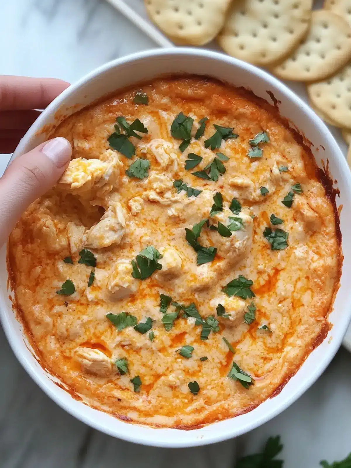Creamy Healthy Buffalo Chicken Dip for Guilt-Free Snacking 3 Healthy Buffalo Chicken Dip