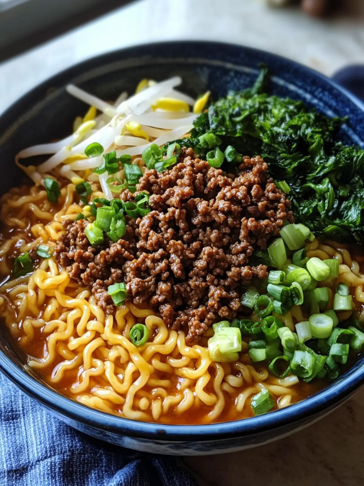Korean Style Ground Beef Ramen: Quick Comfort for Busy Nights 4 Korean Style Ground Beef Ramen