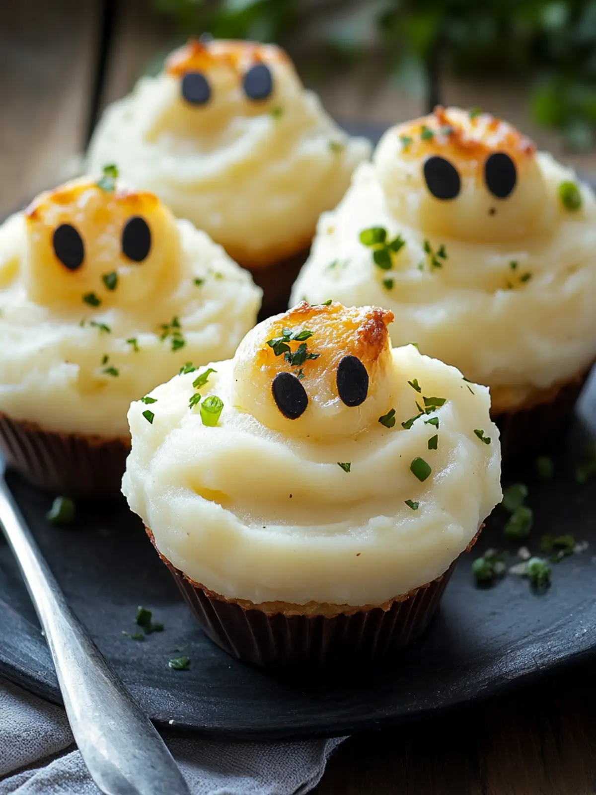 Ghostly Mashed Potato Cups that Haunt Your Party Spread 2 Ghostly Mashed Potato Cups