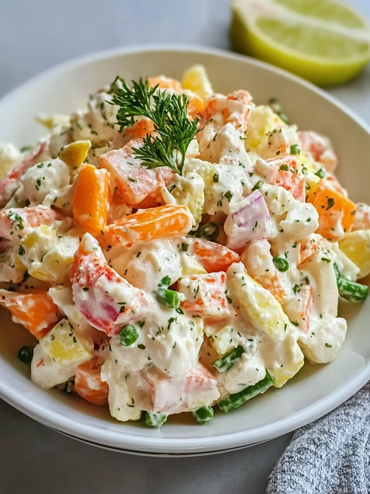 Creamy Seafood Salad with Imitation Crab Ready in 15 Minutes 3 Creamy Seafood Salad with Imitation Crab