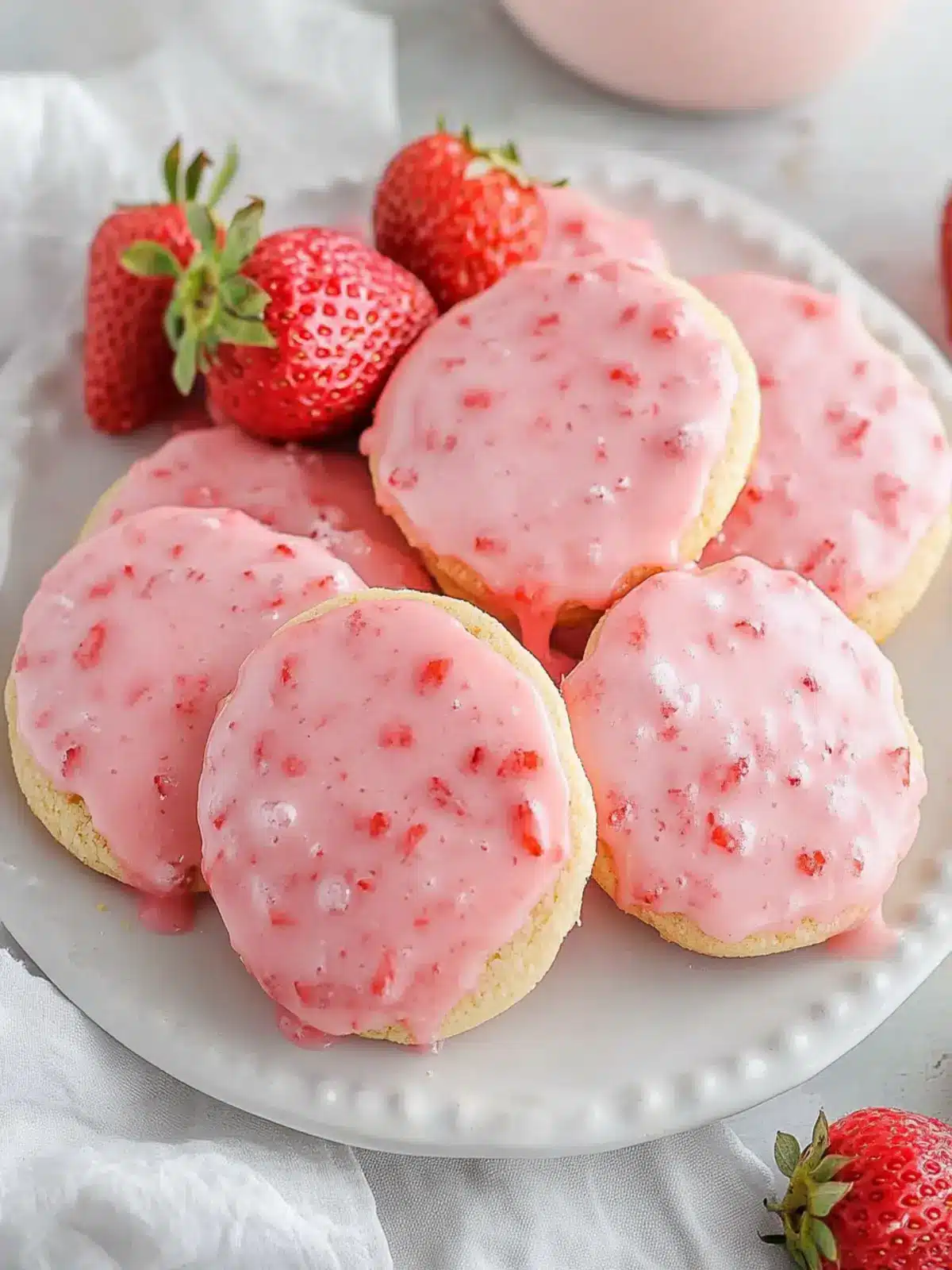 Delicious Strawberry Cookies Recipe with Strawberry Glaze Bliss 4 Strawberry Cookies Recipe with Strawberry Glaze