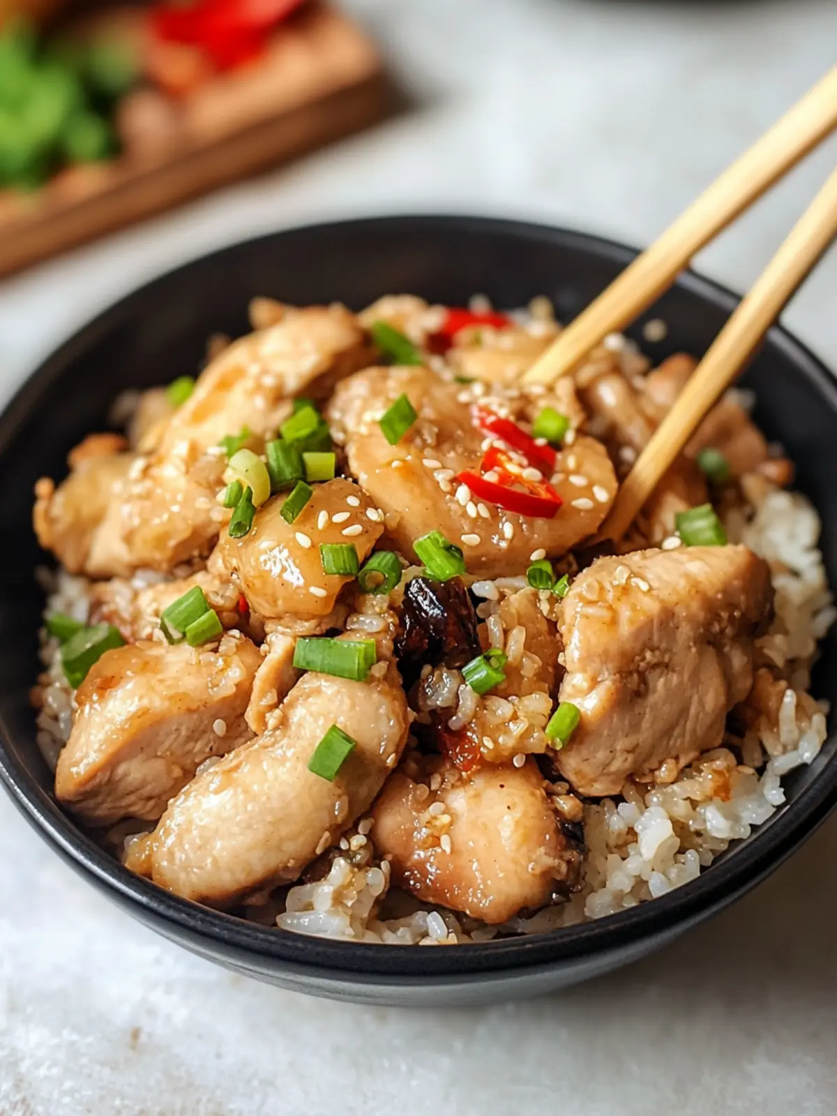 Savory Taiwanese Sesame Oil Rice Chicken in a Rice Cooker 2 Taiwanese Sesame Oil Rice Chicken (Rice Cooker Recipe)