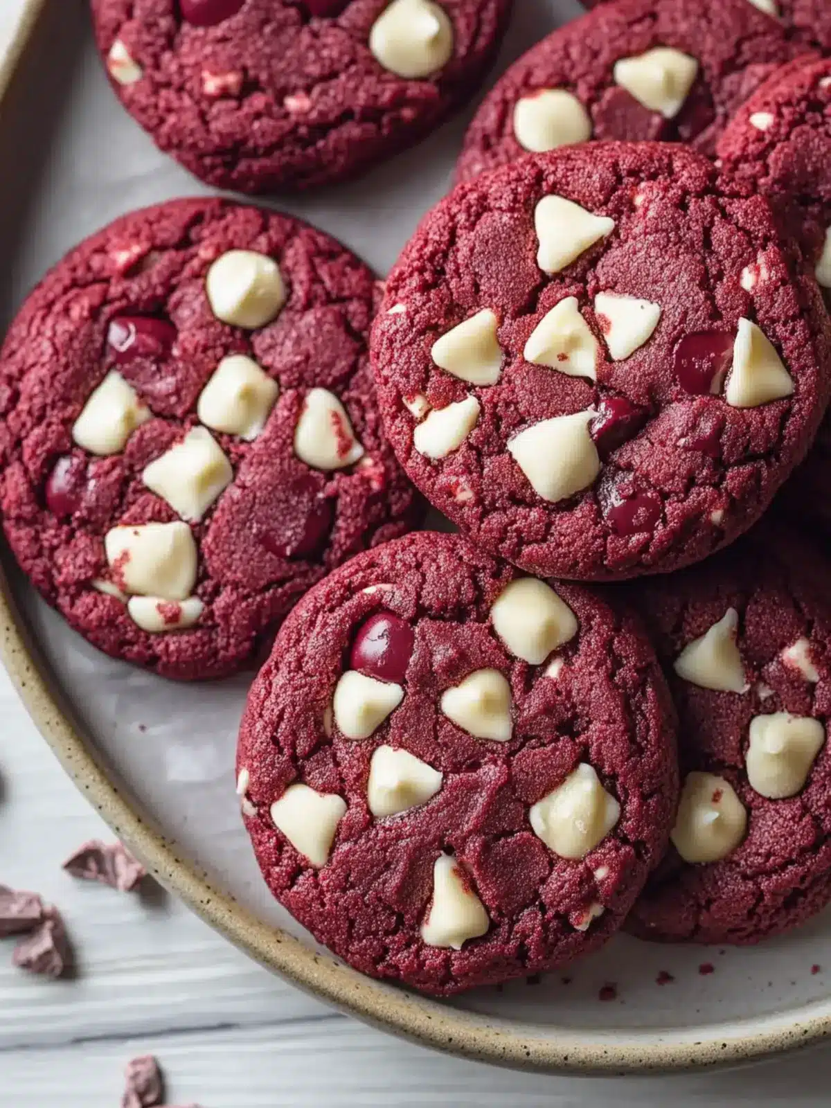 Chewy Red Velvet Cookies with Melty White Chocolate Bliss Recipe 4 Chewy Red Velvet Cookies with Melty White Chocolate Bliss