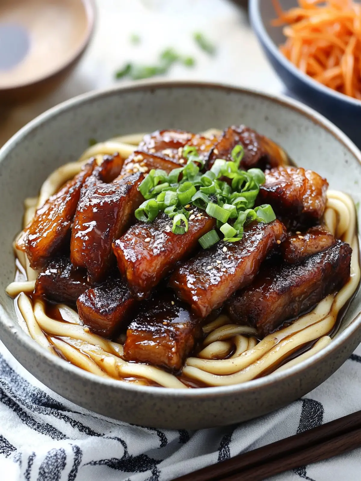 Savor Japanese Braised Pork Belly & Yaki Udon Delight 3 Japanese Braised Pork Belly & Yaki Udon