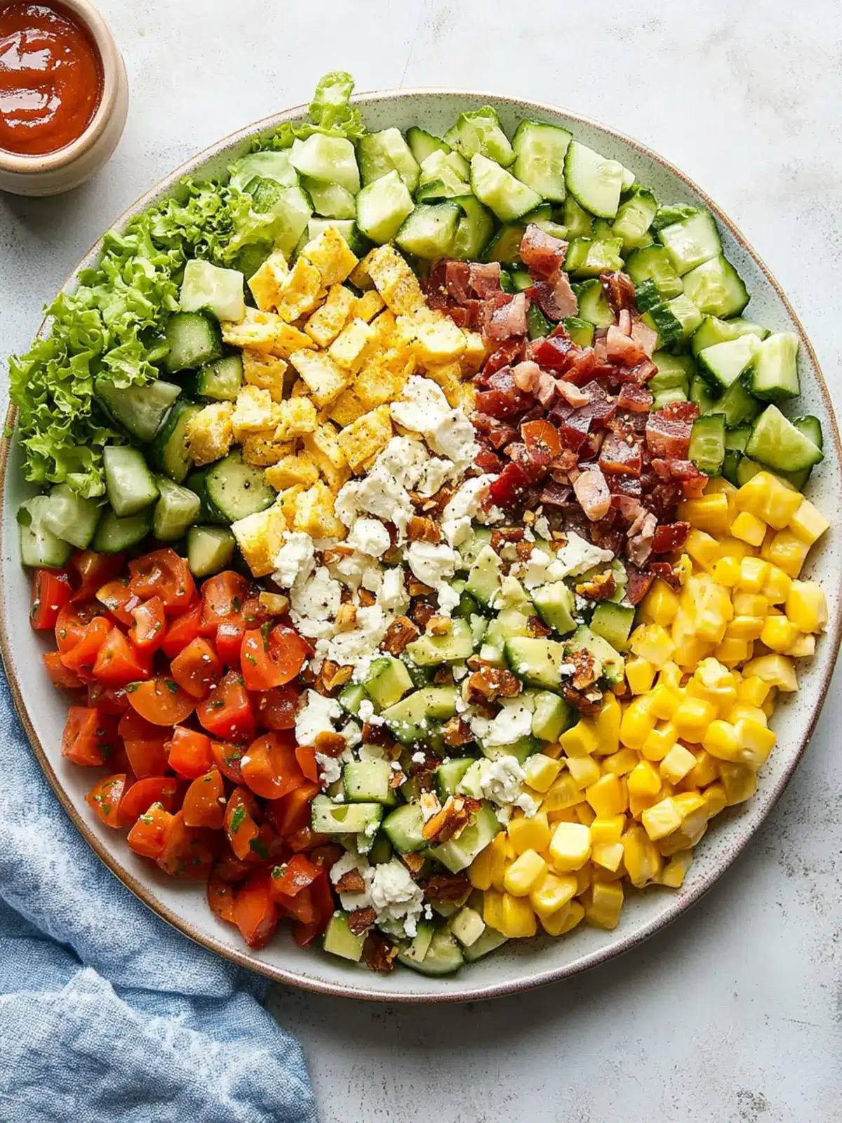 Cobb Salad Delight with Homemade Red Wine Vinaigrette 2 Cobb Salad