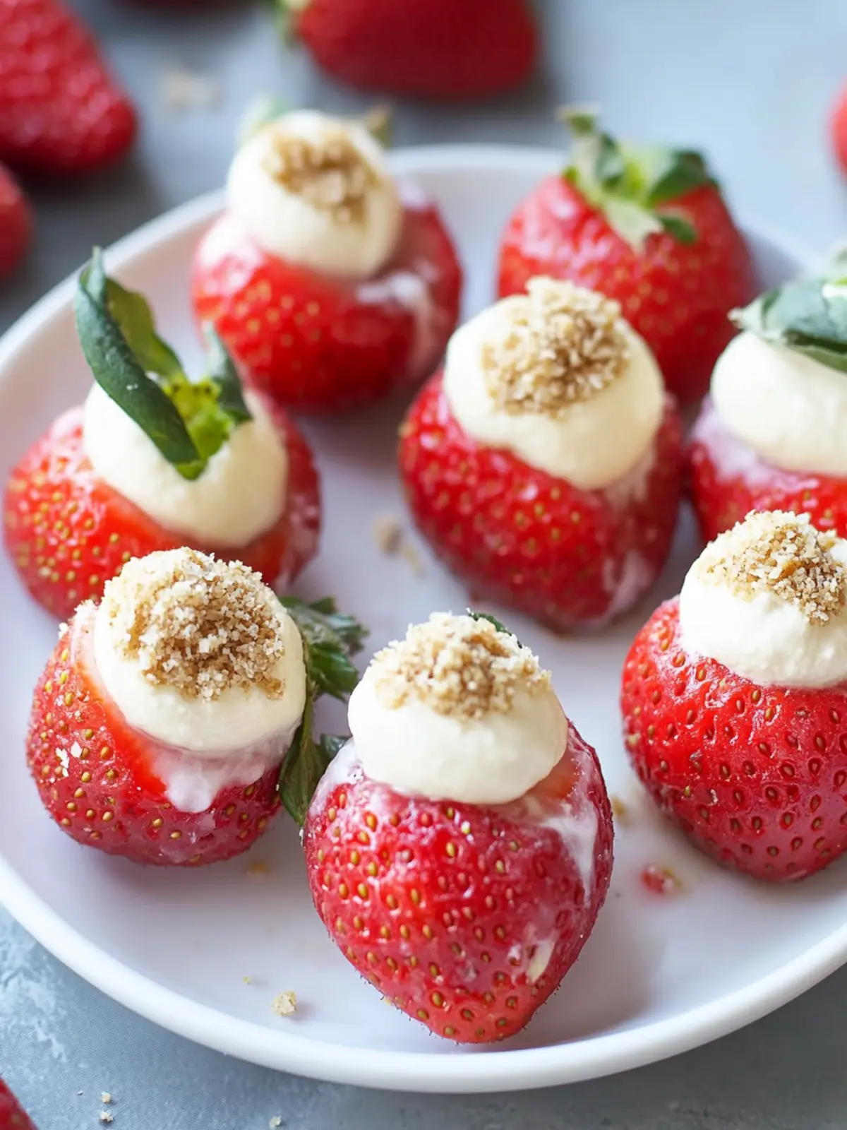 Gluten-Free No-Bake Cheesecake Stuffed Strawberries Bliss 2 gluten-free-no-bake-cheesecake-stuffed-strawberries-