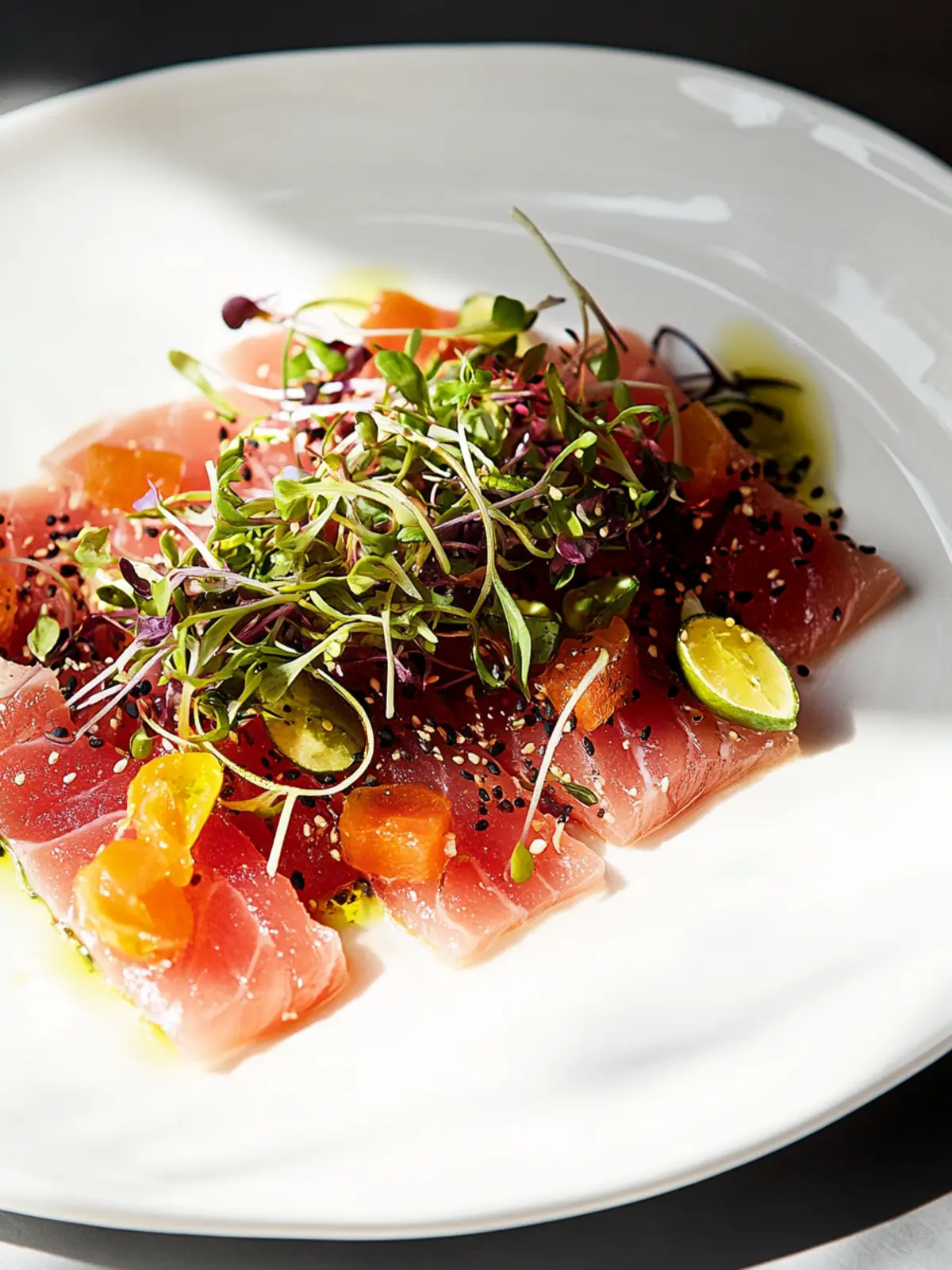 Delightful Fusion Tuna Carpaccio with Zesty Citrus Twist 3 Fusion Tuna Carpaccio