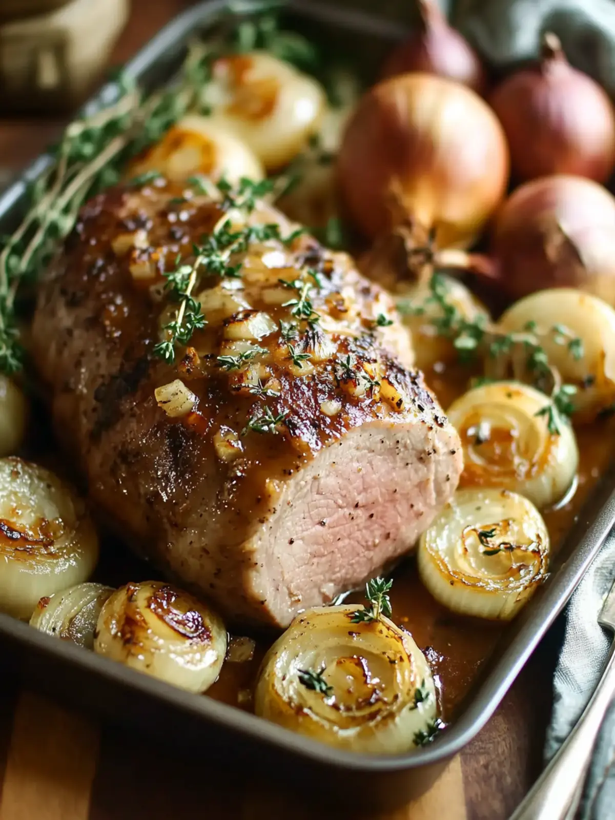 Maple Mustard Pork Tenderloin with Caramelized Onion Bliss 4 Maple Mustard Pork Tenderloin with Glorious Caramelized Onions