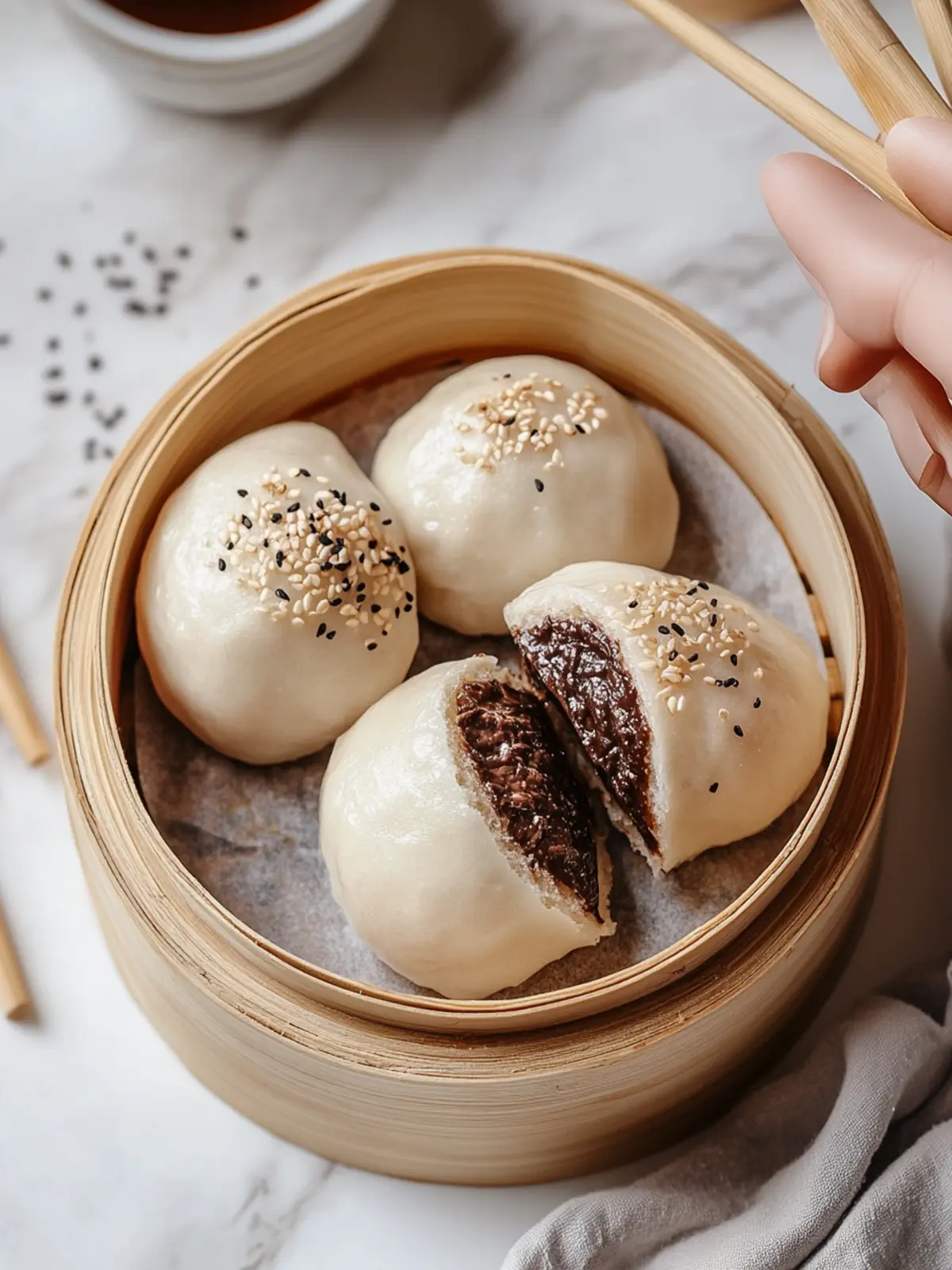Melt-in-Your-Mouth Chocolate Steamed Buns to Satisfy Cravings 4 Chocolate Steamed Buns