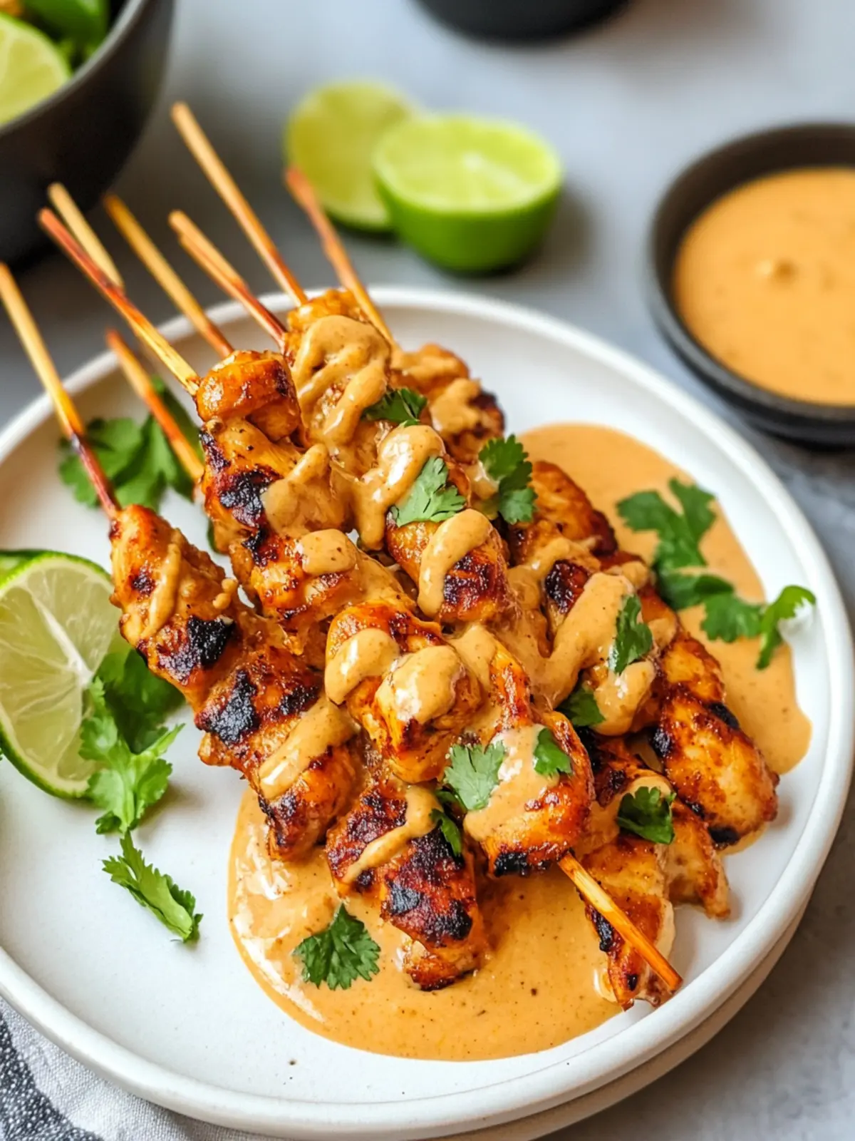 Air Fryer Chicken Satay with Creamy Peanut Sauce Bliss 4 Air Fryer Chicken Satay with Creamy Peanut Sauce