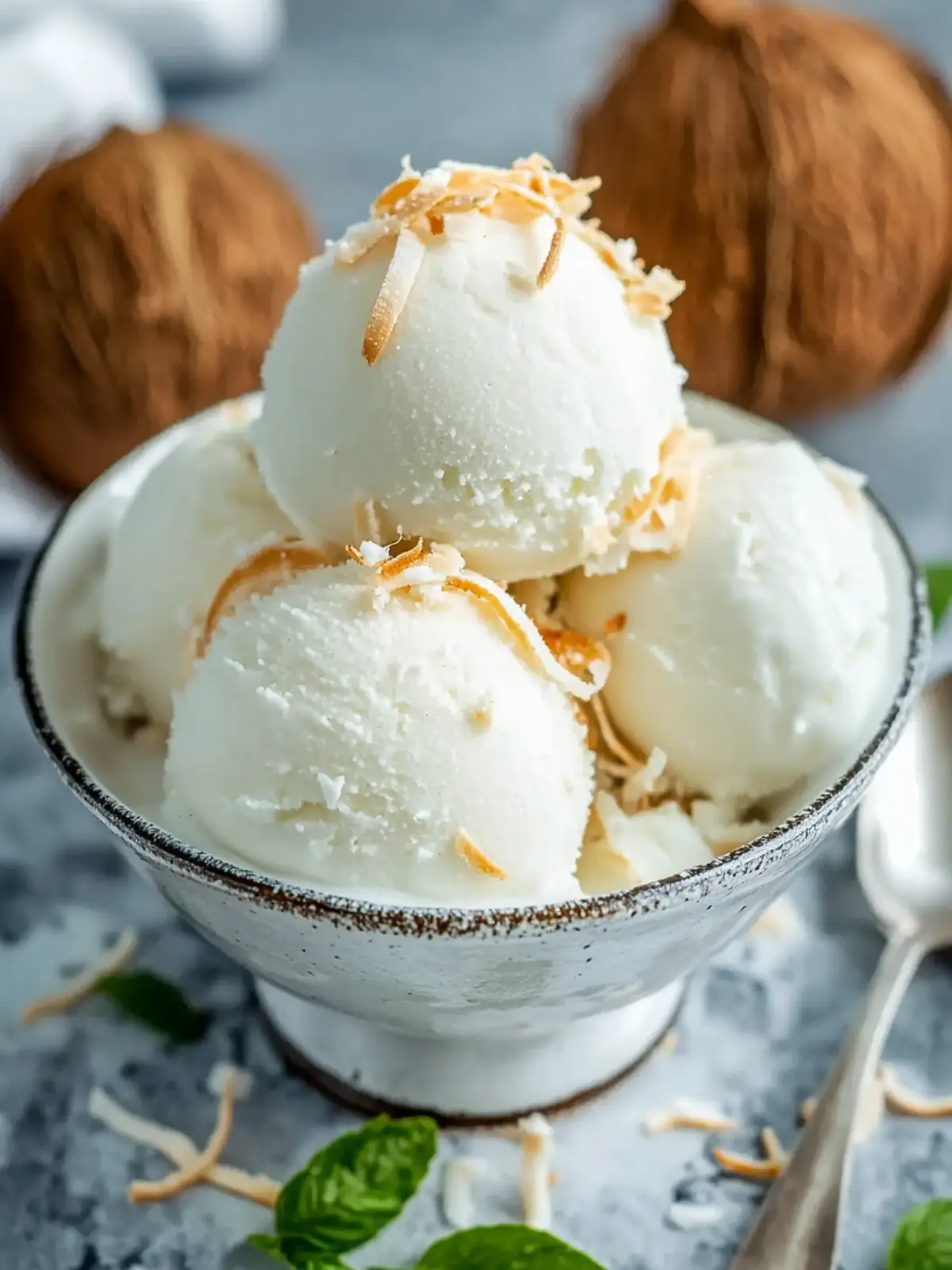 Creamy Coconut Sorbet: Your Tropical Escape at Home 3 Coconut Sorbet