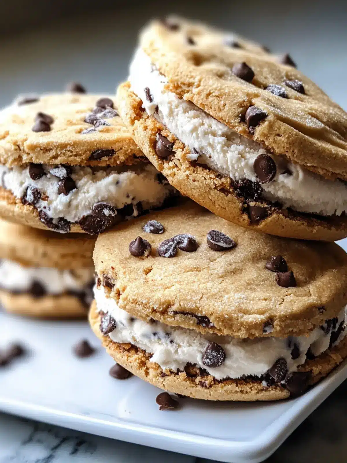 Ultimate Cookie Dough Ice Cream Sandwiches for Summer Bliss 4 Cookie Dough Ice Cream Sandwiches