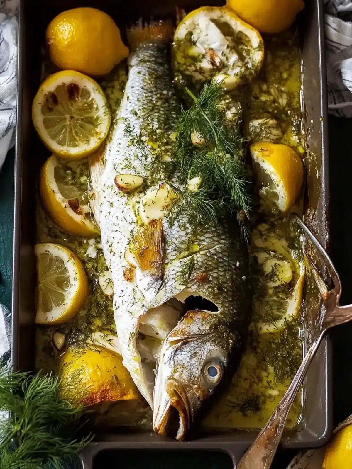 Whole Baked Fish with Garlic & Dill Butter: Effortless Elegance 2 Whole Baked Fish with Garlic & Dill Butter: Easy Elegance
