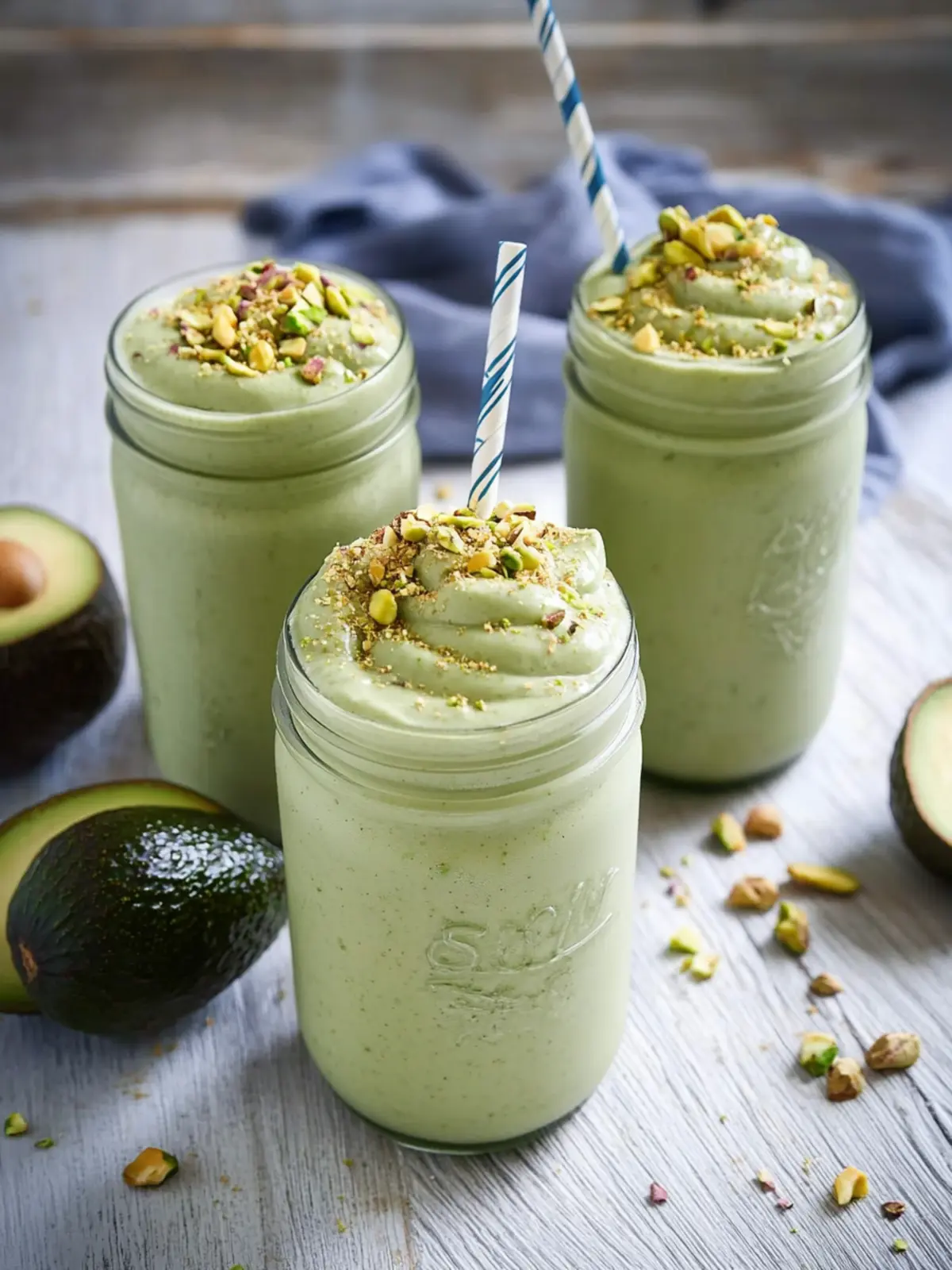 Delicious Avocado Smoothie with Matcha and Pistachio Surprise 3 Avocado Smoothie with Matcha and Pistachio