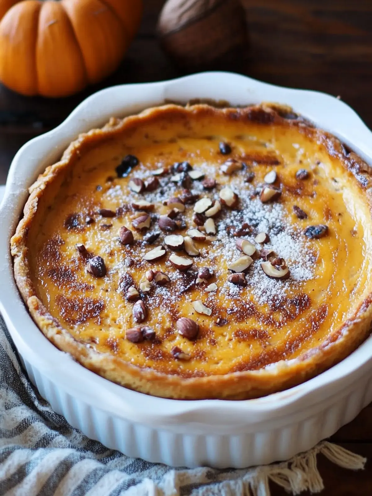 Pumpkin Hazelnut Custard Clafoutis Cozy, Guilt-Free Delight 3 Pumpkin Hazelnut Custard (Clafoutis)