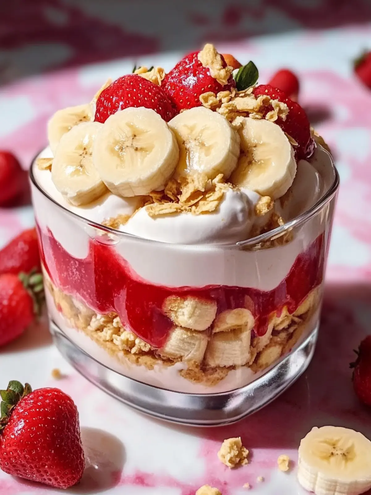 Strawberry Banana Pudding Dream: Your No-Bake Delight! 2 Strawberry Banana Pudding Dream
