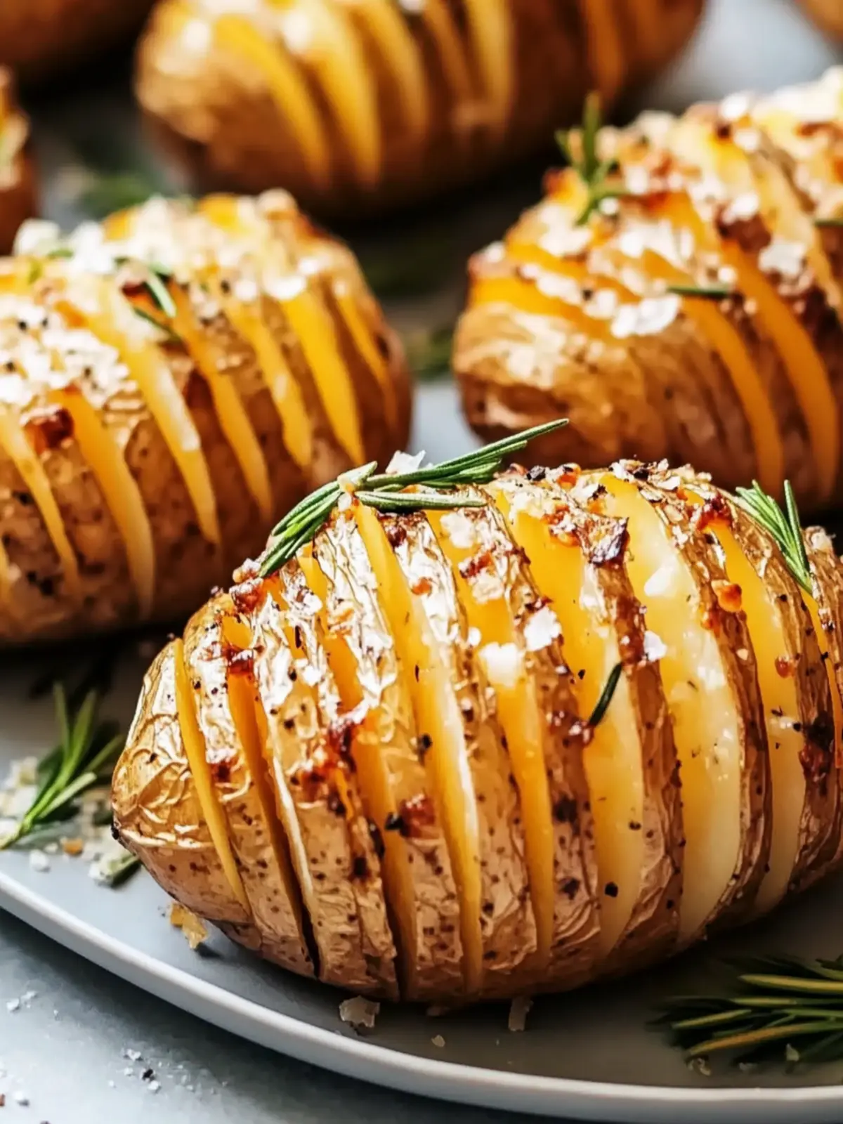 Crispy Hasselback Potatoes with Garlic Love and Aromatic Herbs 2 Hasselback Potatoes
