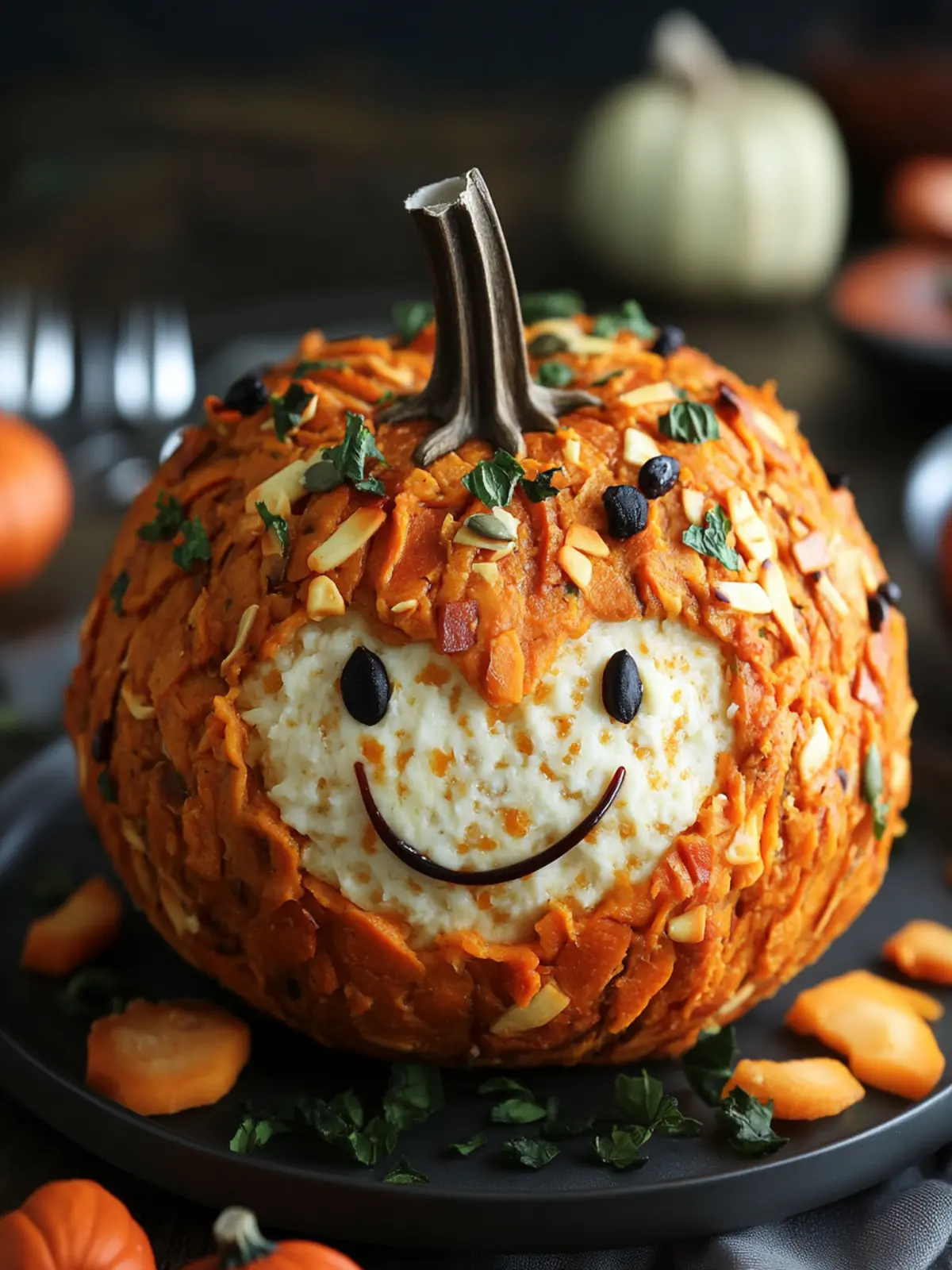 Pumpkin Cheese Ball: Spooktacular Treat for Halloween Fun 3 Pumpkin Cheese Ball