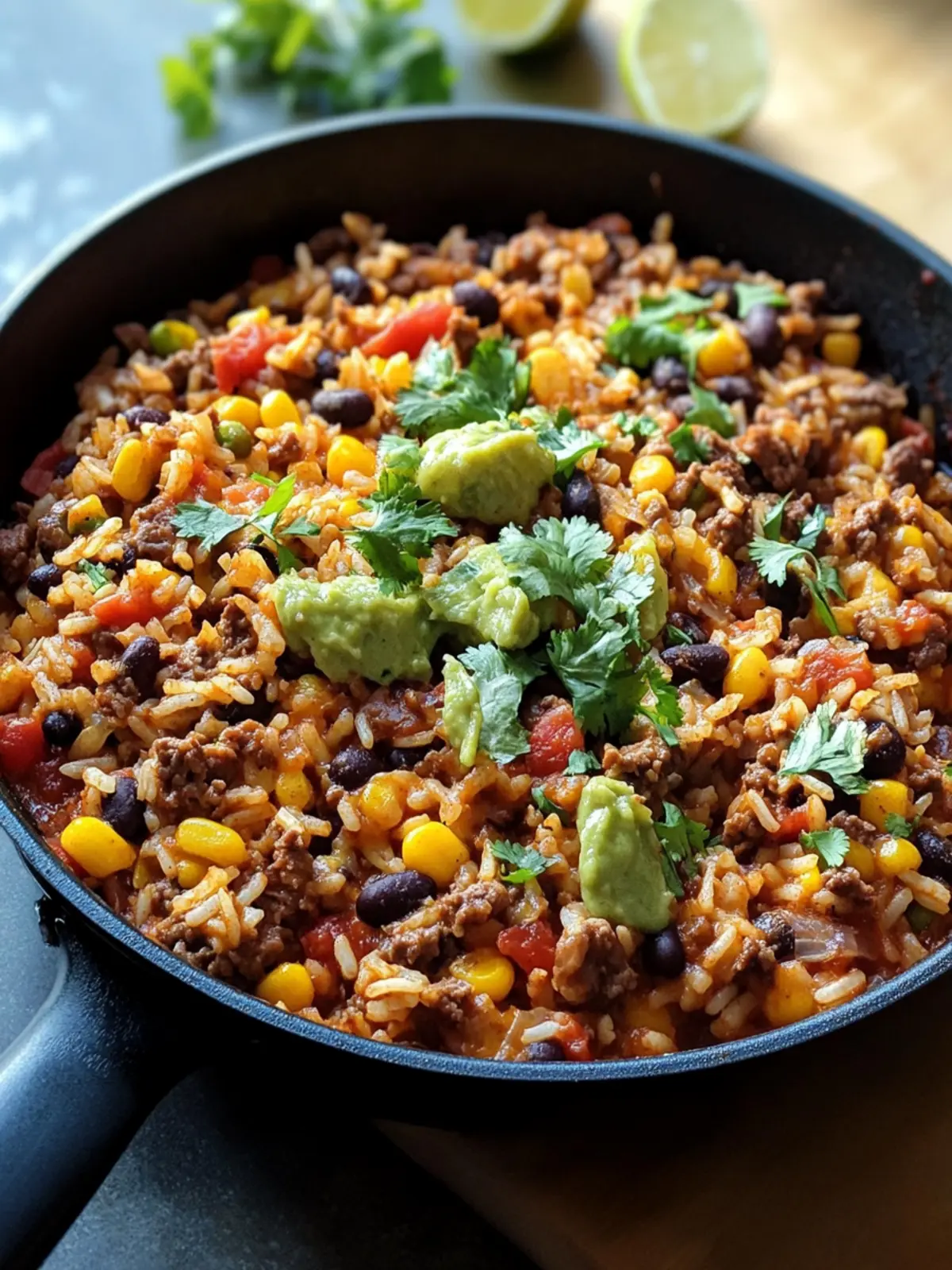 Super Easy Mexican Beef and Rice Skillet for Busy Nights 4 Super Easy Mexican Beef and Rice Skillet
