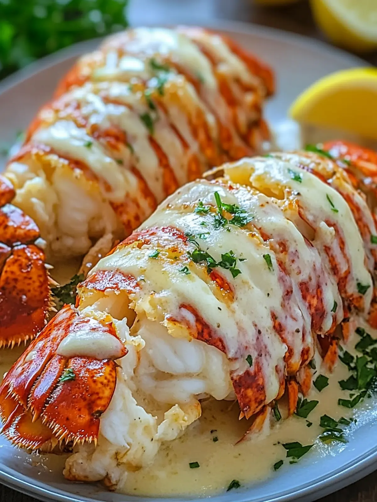 Garlic Parmesan Alfredo Lobster Tails for a Luxurious Dinner 2 Garlic Parmesan Alfredo Lobster Tails