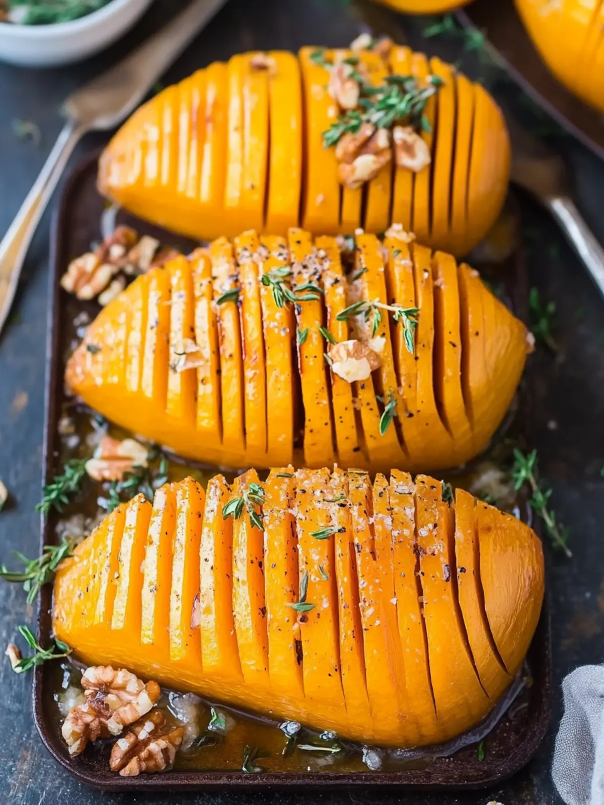 Delicious Hasselback Butternut Squash with Honey-Butter Glaze 3 Hasselback Butternut Squash