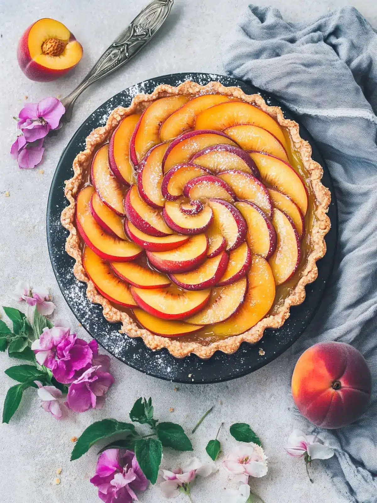 Dairy-Free Nectarine Tart with Olive Oil Crust Delight 4 Nectarine Tart {Dairy-free}