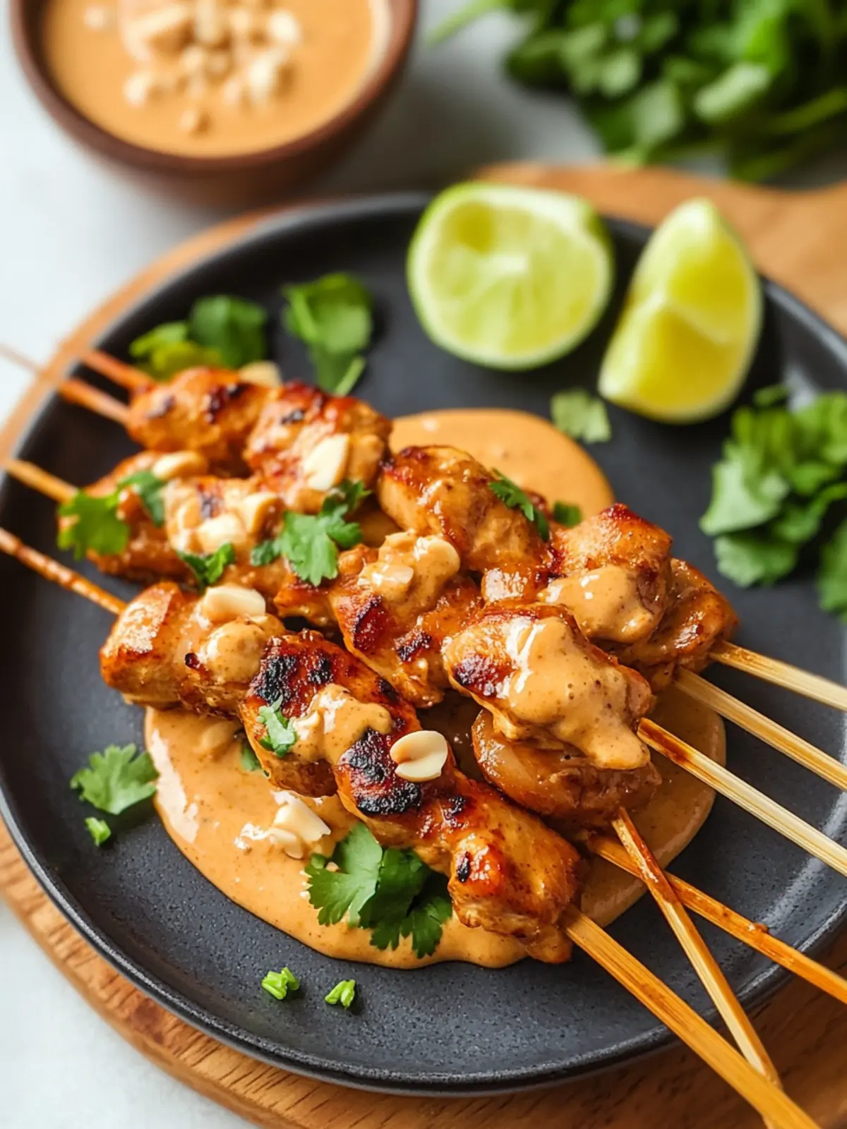 Air Fryer Chicken Satay with Creamy Peanut Sauce Bliss 2 Air Fryer Chicken Satay with Creamy Peanut Sauce
