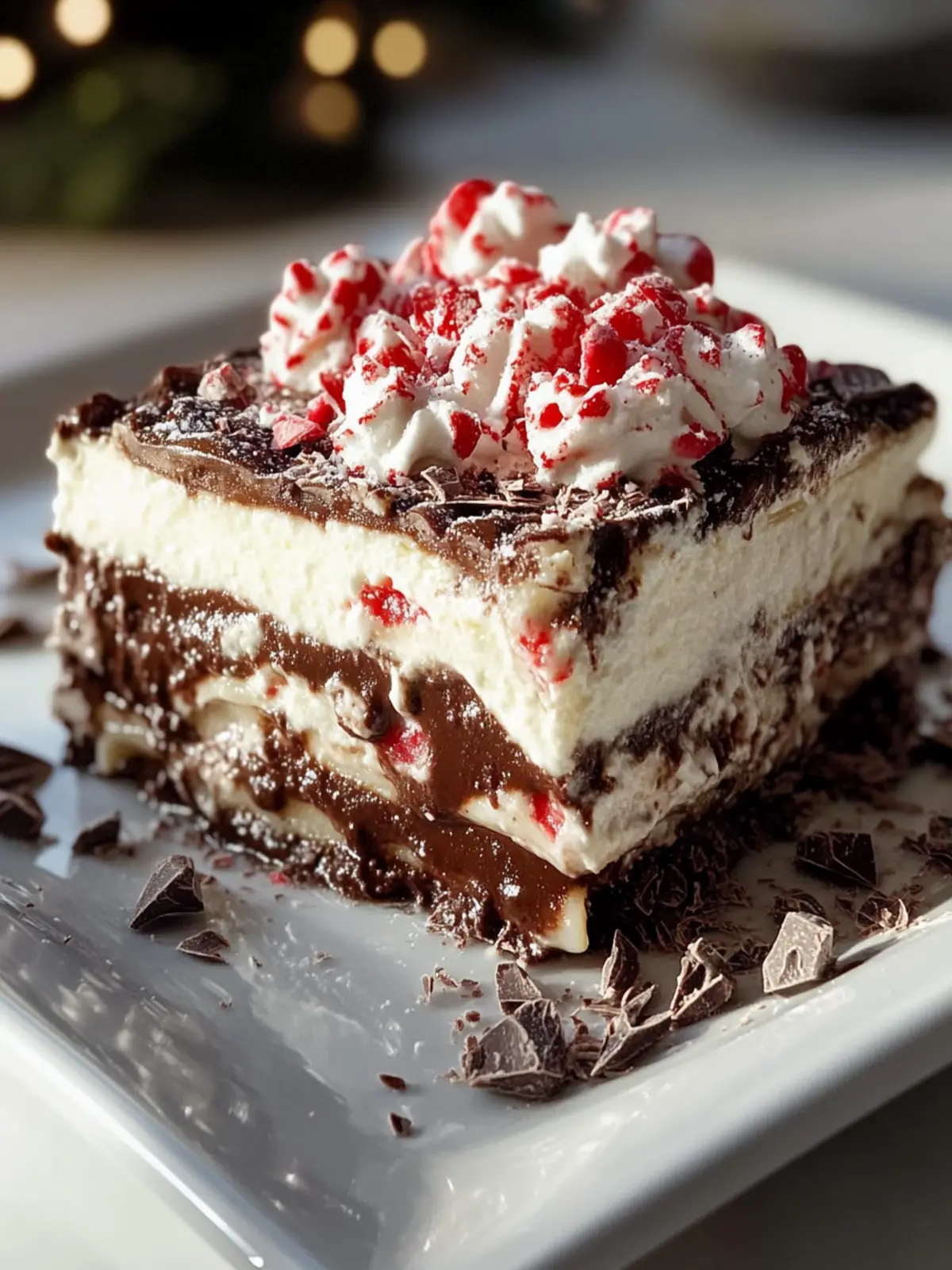 No-Bake Chocolate Peppermint Lasagna for Festive Indulgence 2 Chocolate Peppermint Lasagna