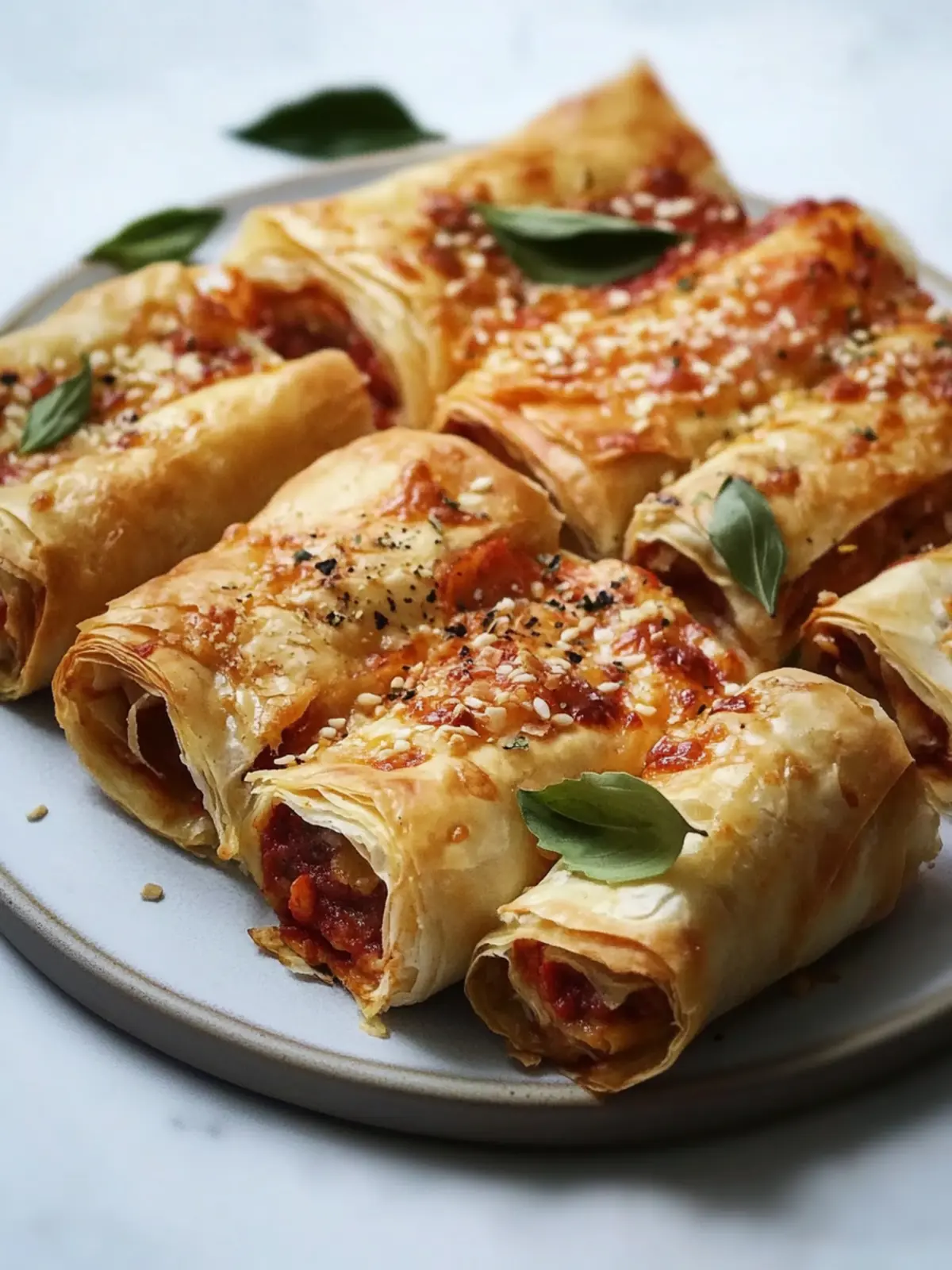 Crispy Phyllo Dough Pizza Rolls Perfect for Any Gathering 4 Phyllo Dough Pizza Rolls