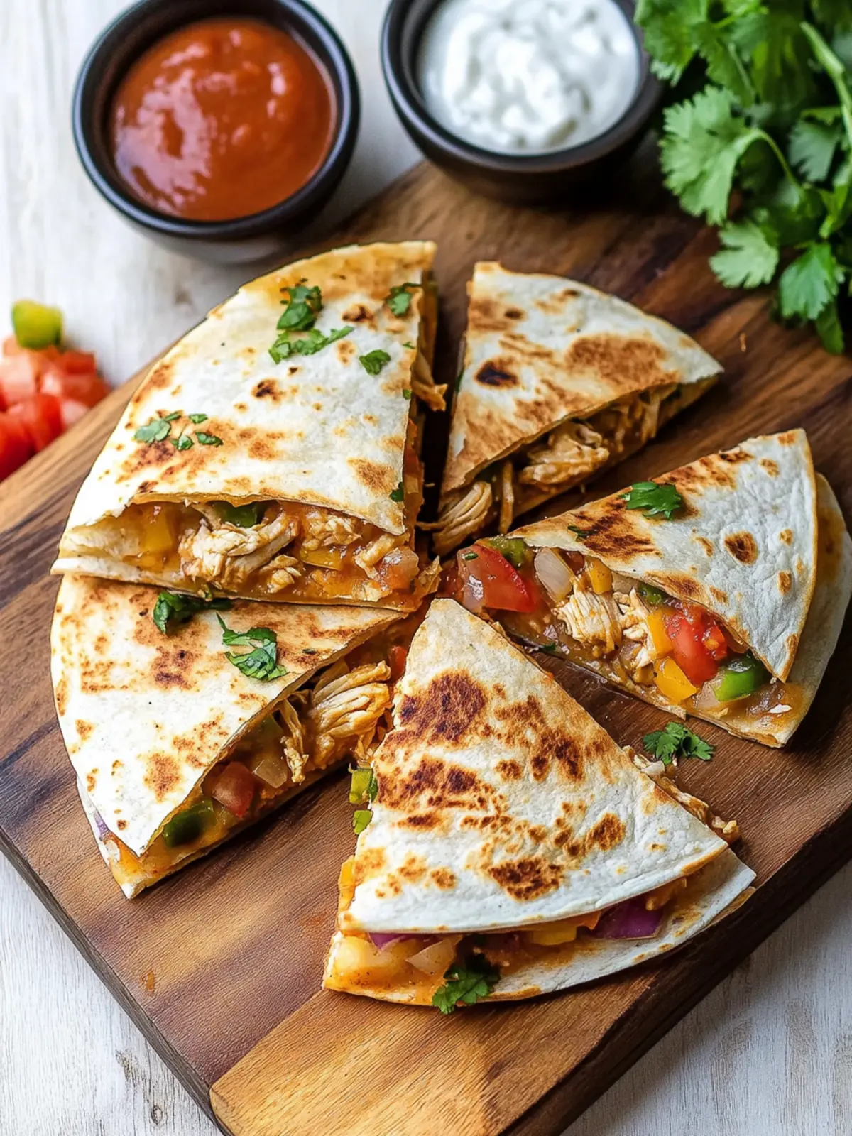 High-Protein Chicken Quesadilla with Zesty Mango Salsa 2 Chicken Quesadilla