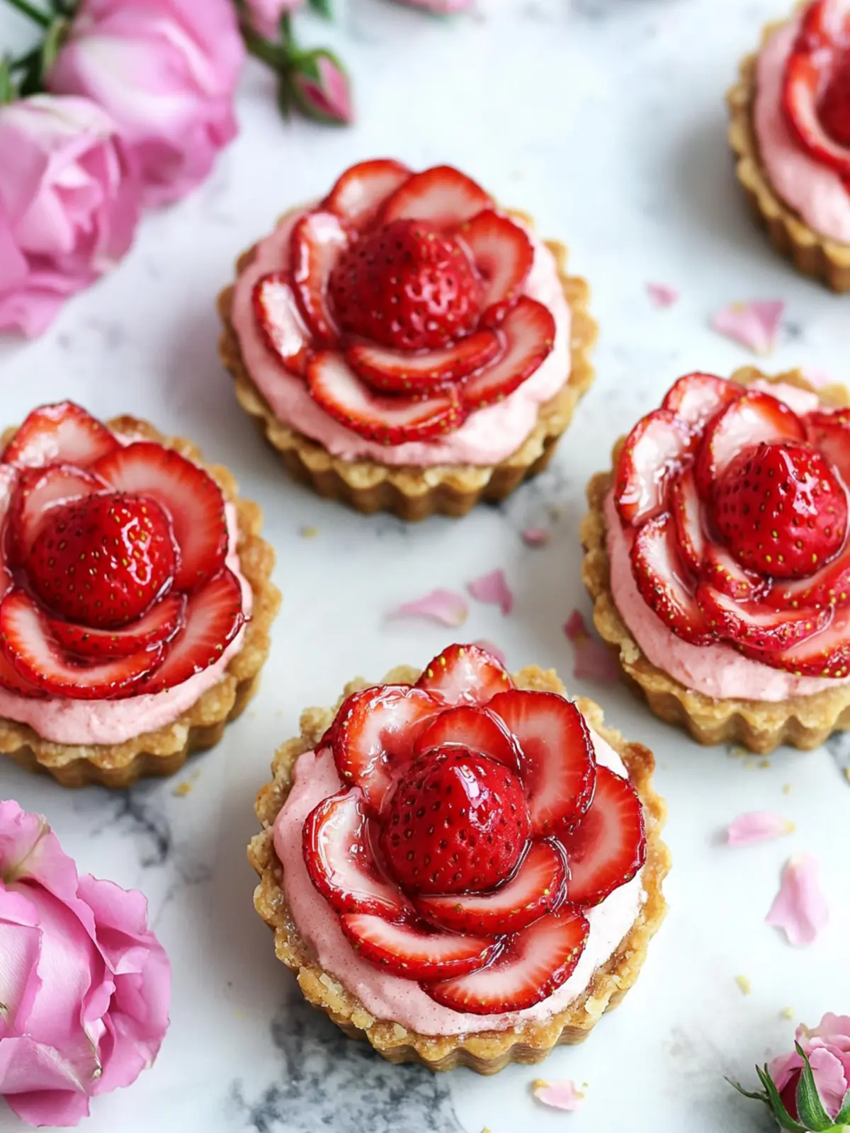 Delightful Strawberry Rose Tarts for Any Romantic Occasion 2 Strawberry Rose Tarts