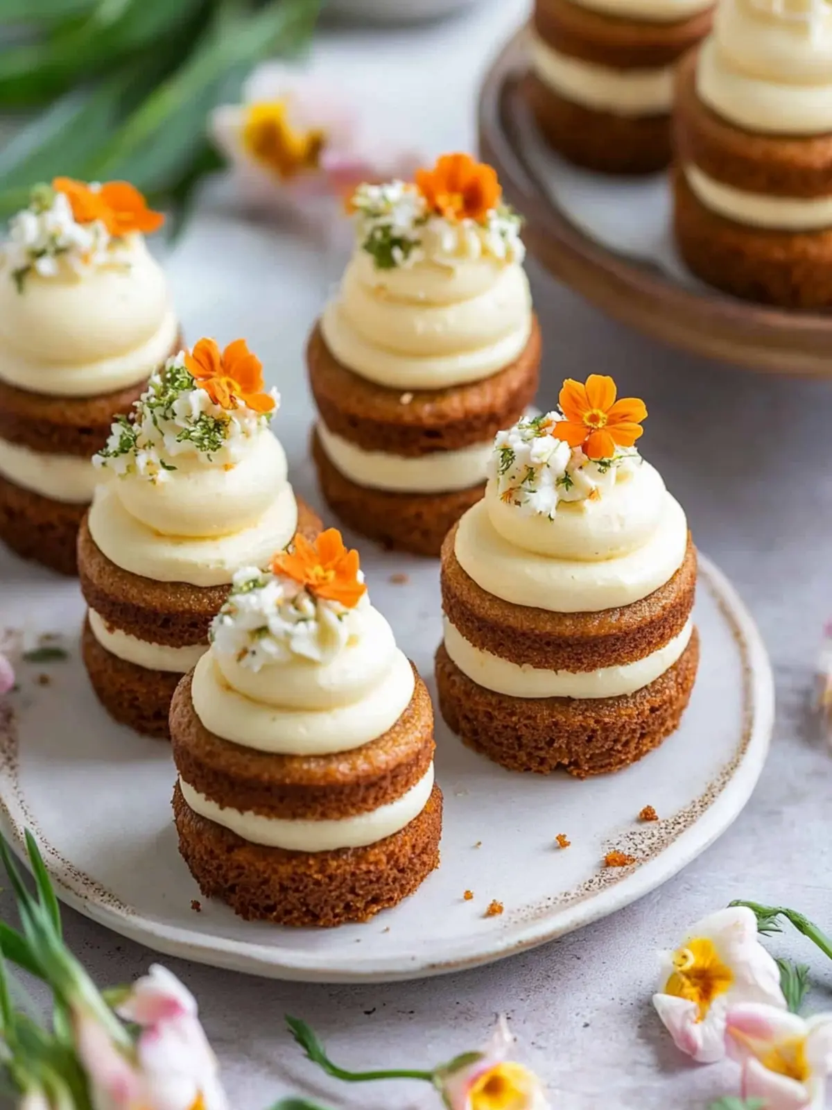 Mini Carrot Cakes with Creamy Frosting for Every Celebration 4 Mini Carrot Cakes