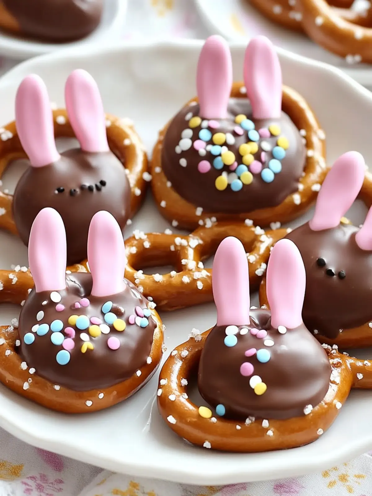 Chocolate-Dipped Bunny Pretzels: Fun No-Bake Treats for Kids 4 Chocolate-Dipped Bunny Pretzels