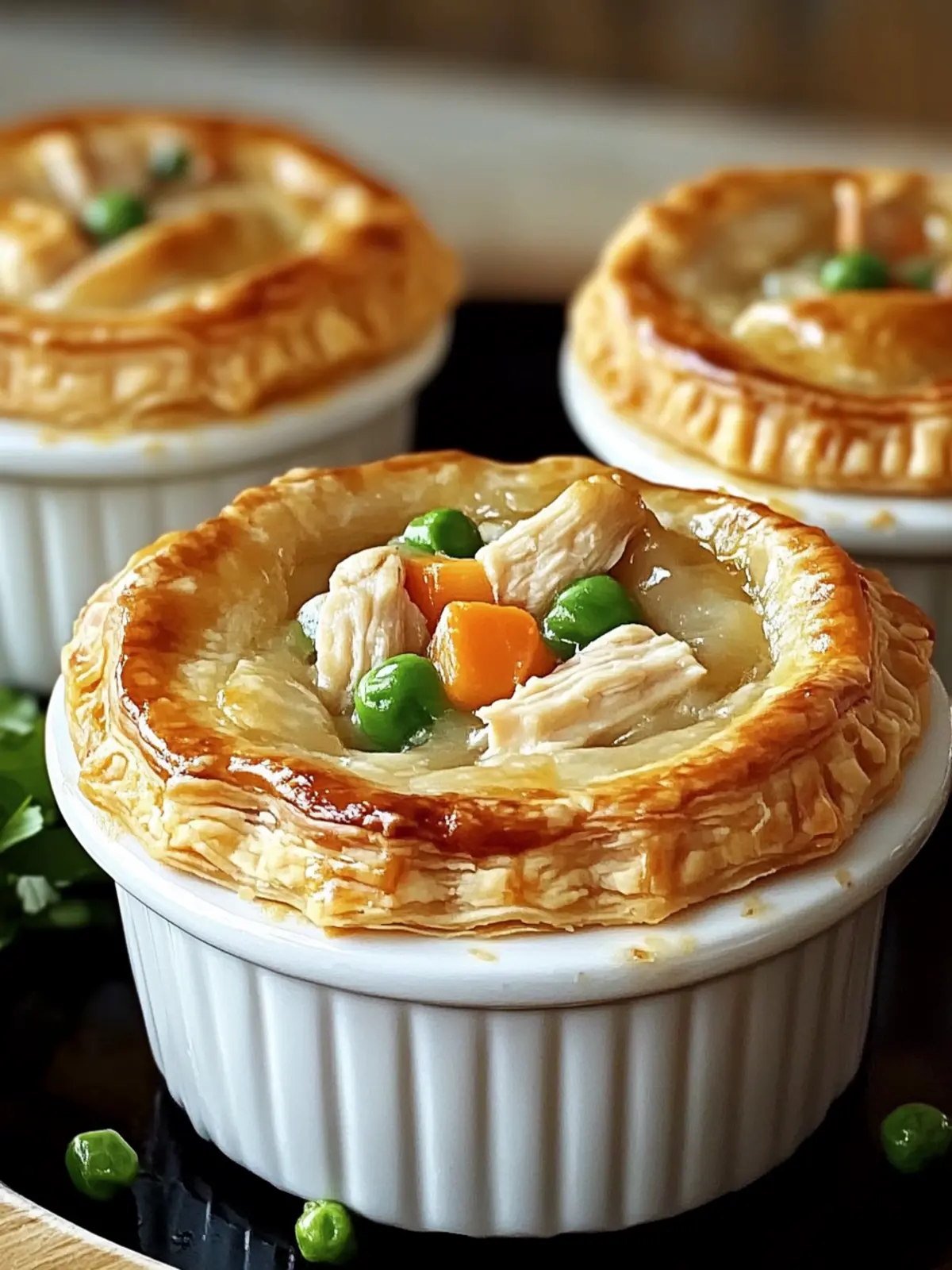 Delicious Mini Chicken Pot Pies for Cozy Family Nights 2 Mini Chicken Pot Pies